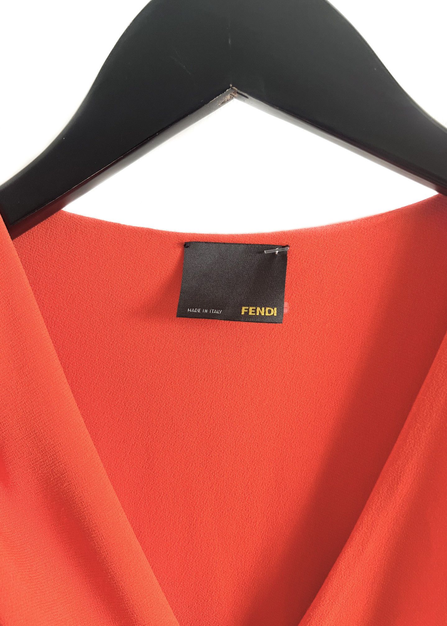 Fendi Fendi Orange Ruffle Details Midi Dress Size S / US 4 / IT 40 - 5 Thumbnail