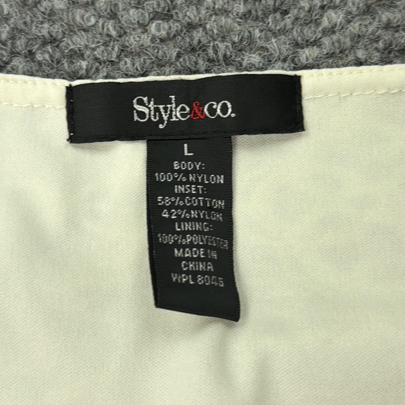 Style & Co VINTAGE Style & Co Shirt Womens Large Cream Lace Batwing Dolman Sheer Lined Blouse Size L / US 10 / IT 46 - 6 Thumbnail