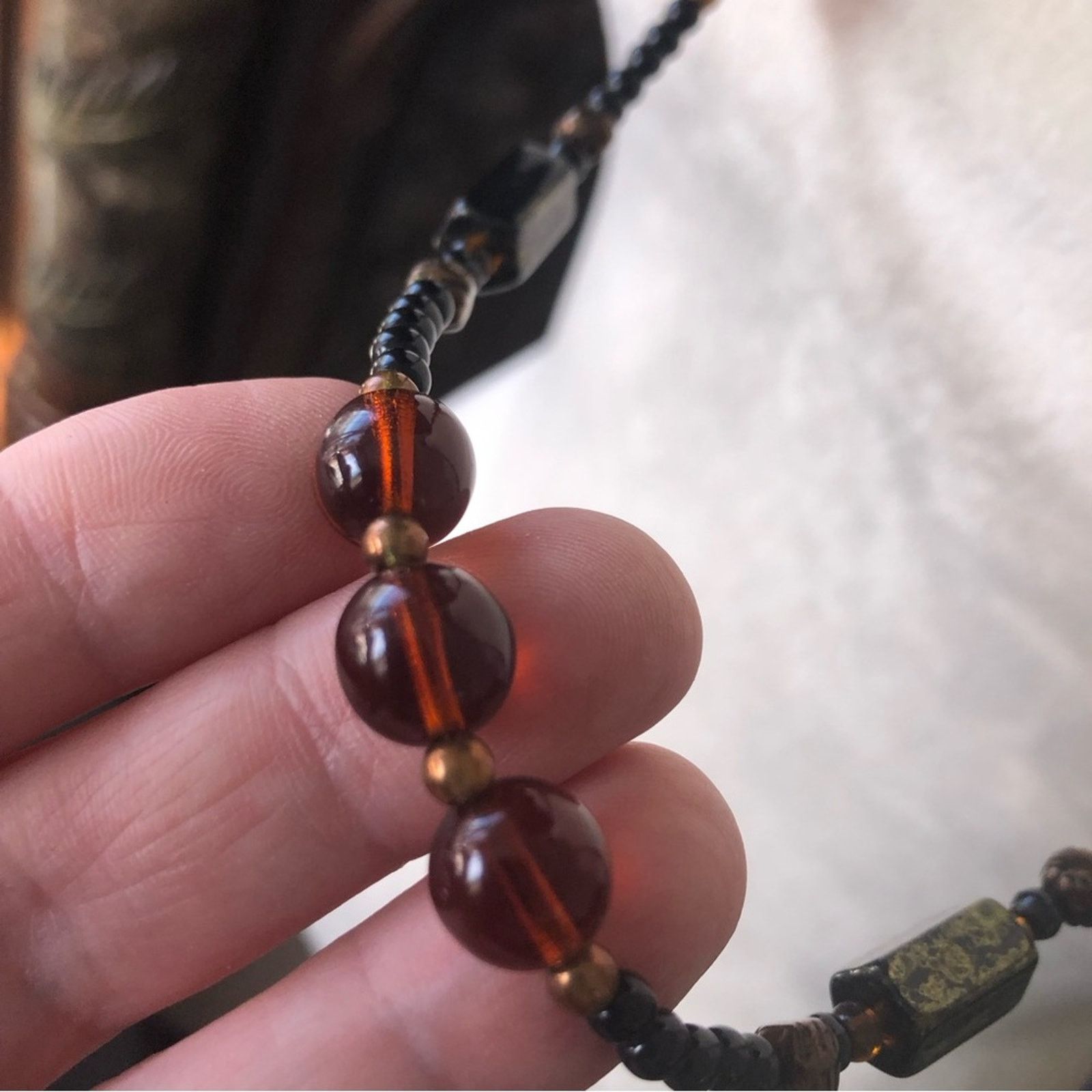 Vintage Vintage 70s natural stone long length necklace Size ONE SIZE - 6 Thumbnail