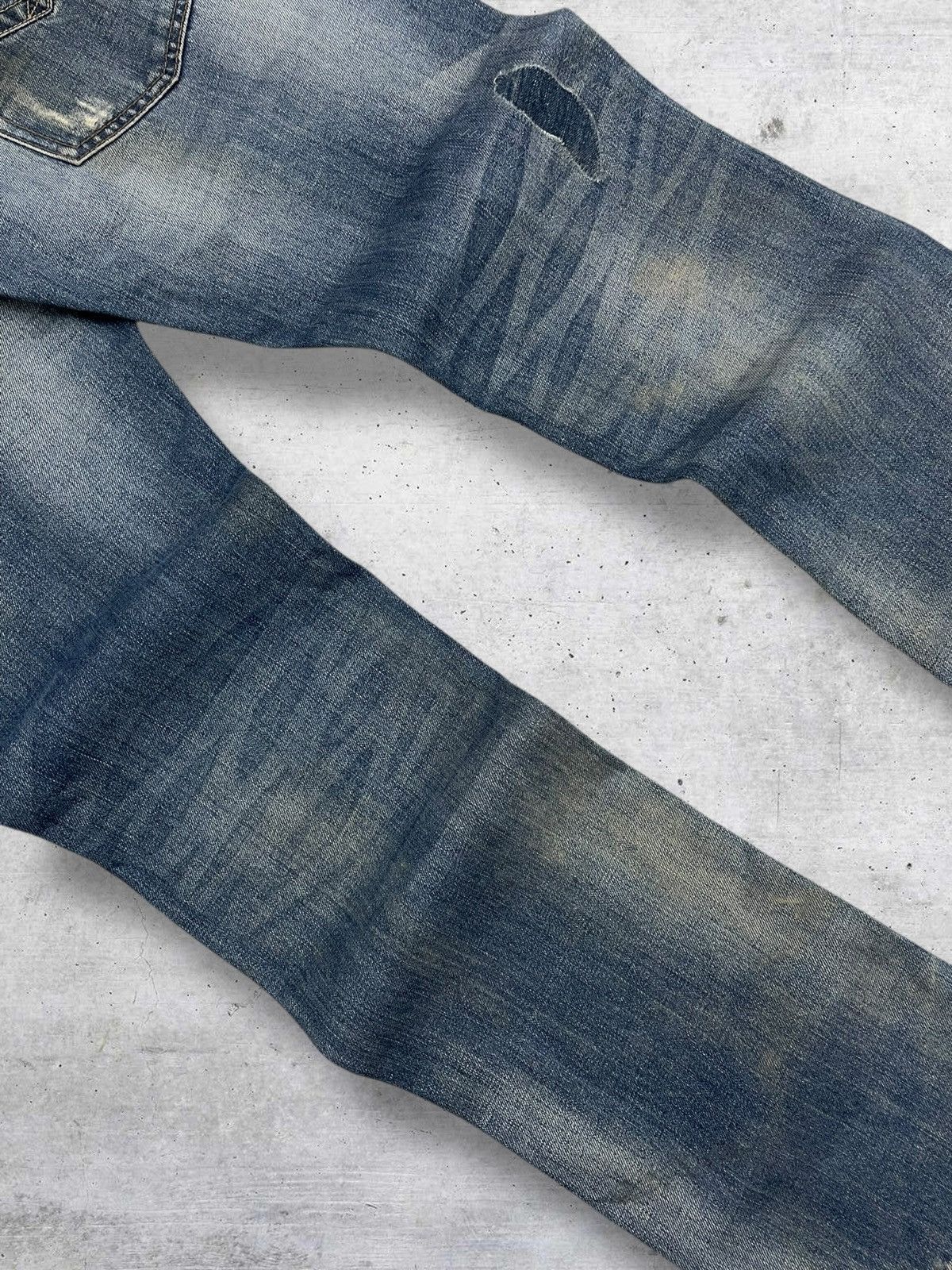 Japanese Brand VINTAGE 1990S DESIGNER SAMUEL&KEVIN DISTRESSEE RIPPED DENIM Size US 31 - 11 Thumbnail
