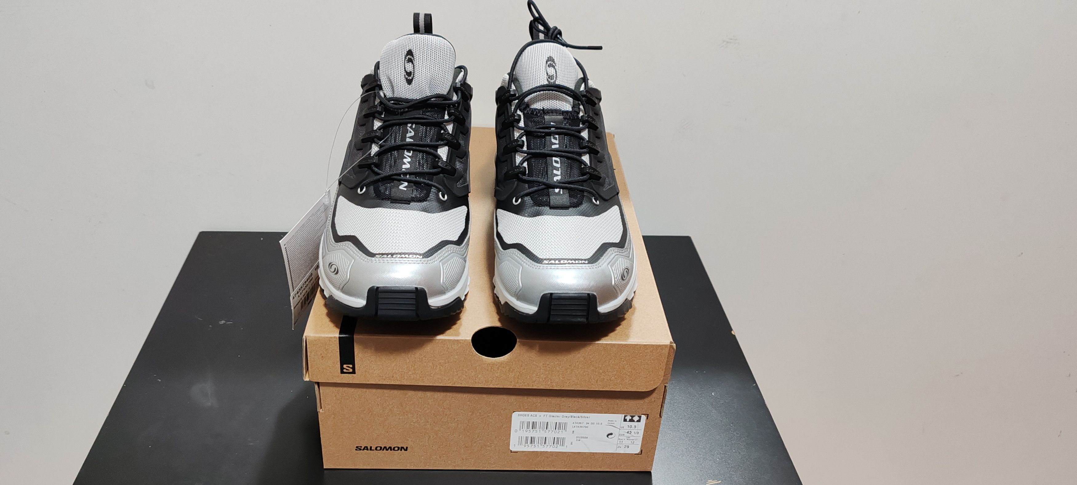 Salomon Salomon ACS +FT Glacier Gris/Black/Silver Tg:Eur 45 1/3 Size US 12.5 / EU 45-46 - 14 Thumbnail