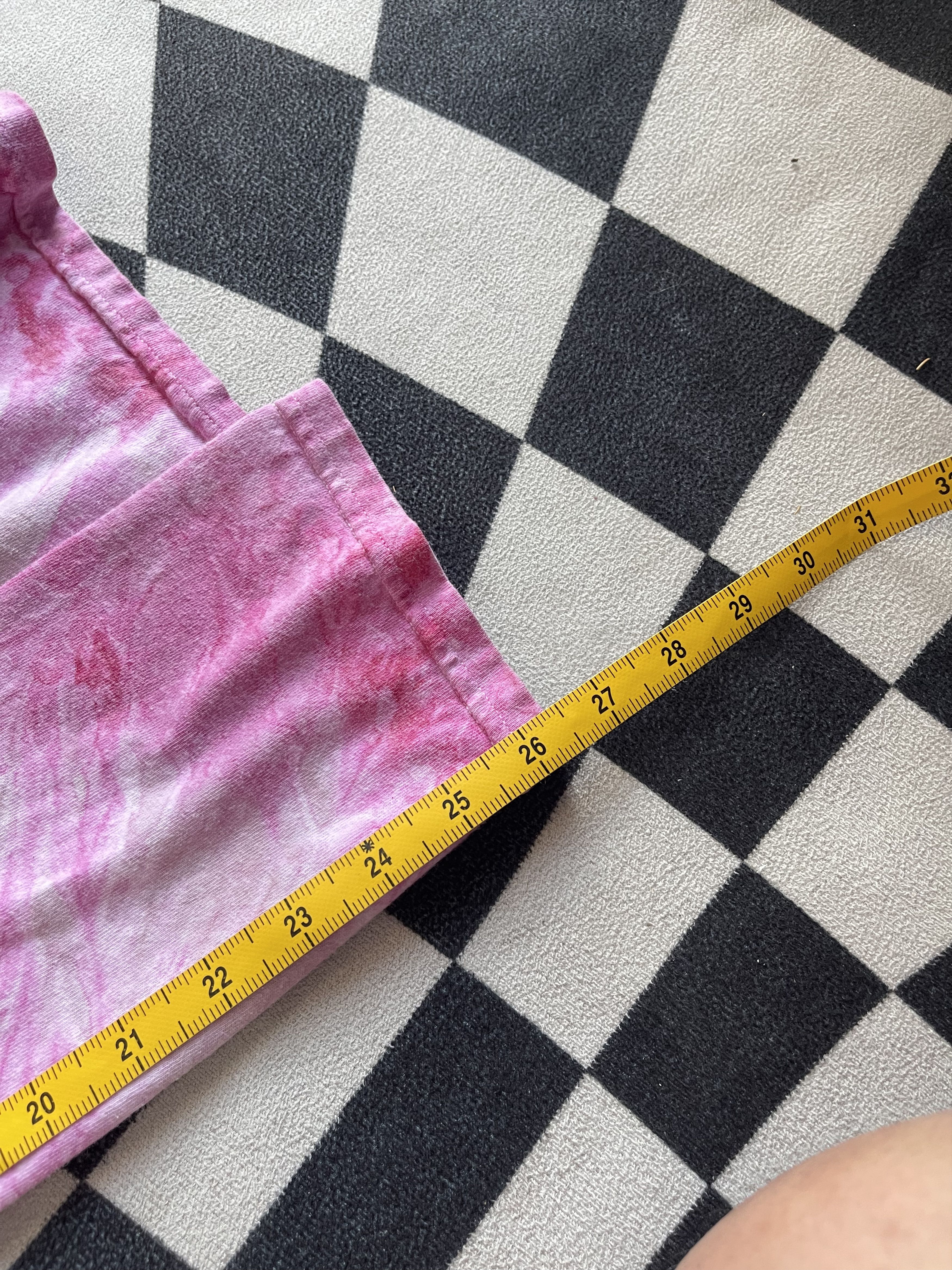 Vintage Vintage 90s Pink Tie Dye Peace Sign T-Shirt Rainbow Neon Size US L / EU 52-54 / 3 - 5 Thumbnail