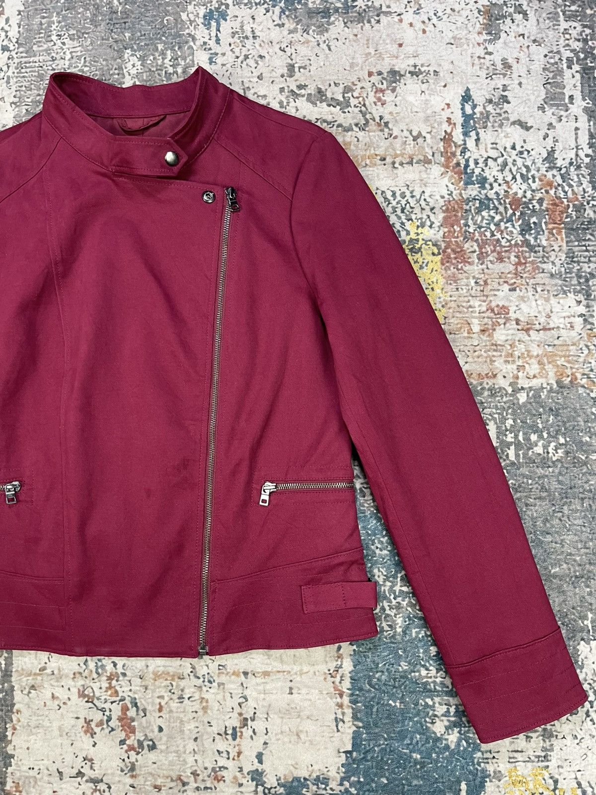 Banana Republic Banana Republic Red Garnet Factory Moto Jacket Size M / US 6-8 / IT 42-44 - 3 Thumbnail