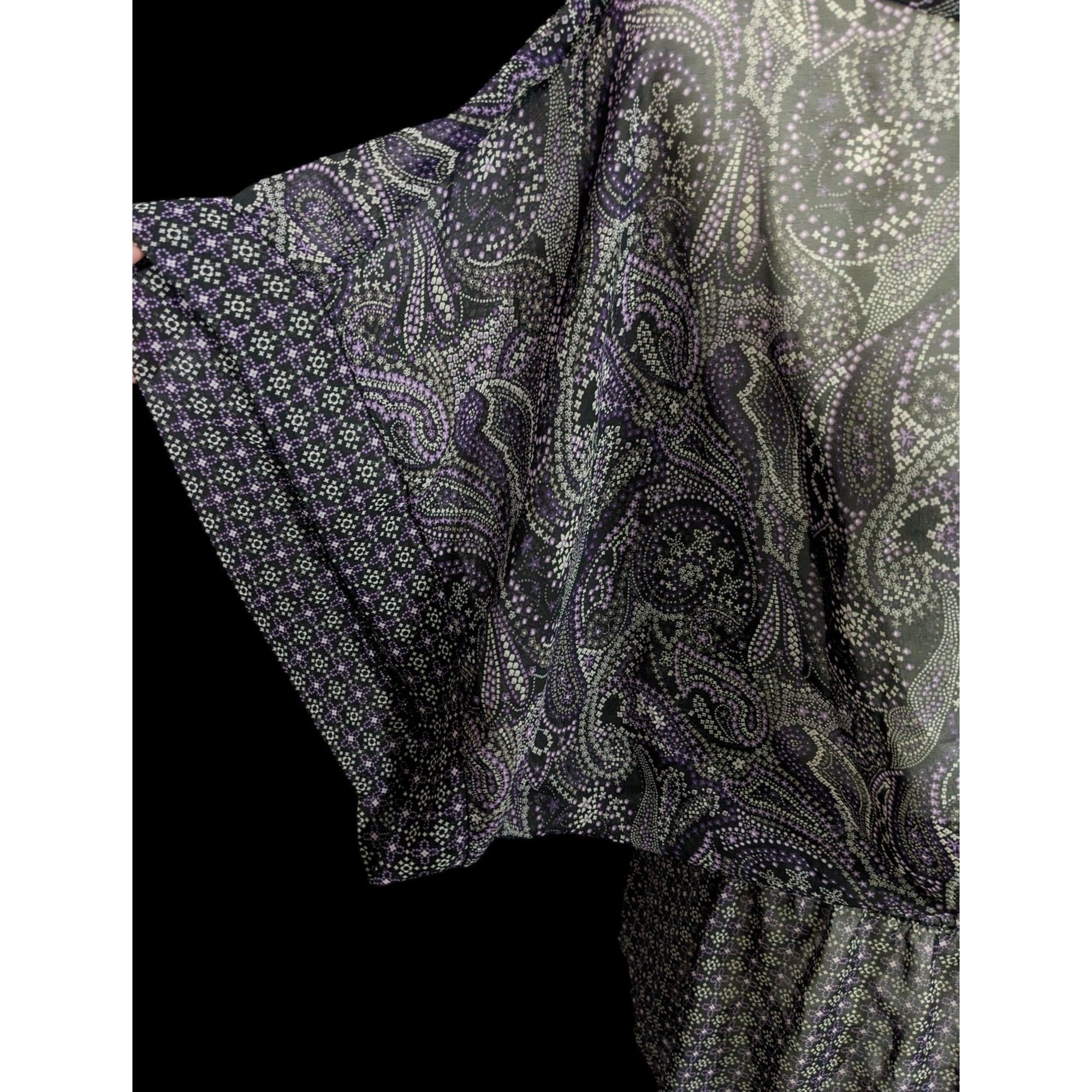 Bcbgmaxazria Boho Chic Sheer Paisley Top by Miley Cyrus x BCBG Maxazria Size M / US 6-8 / IT 42-44 - 3 Thumbnail