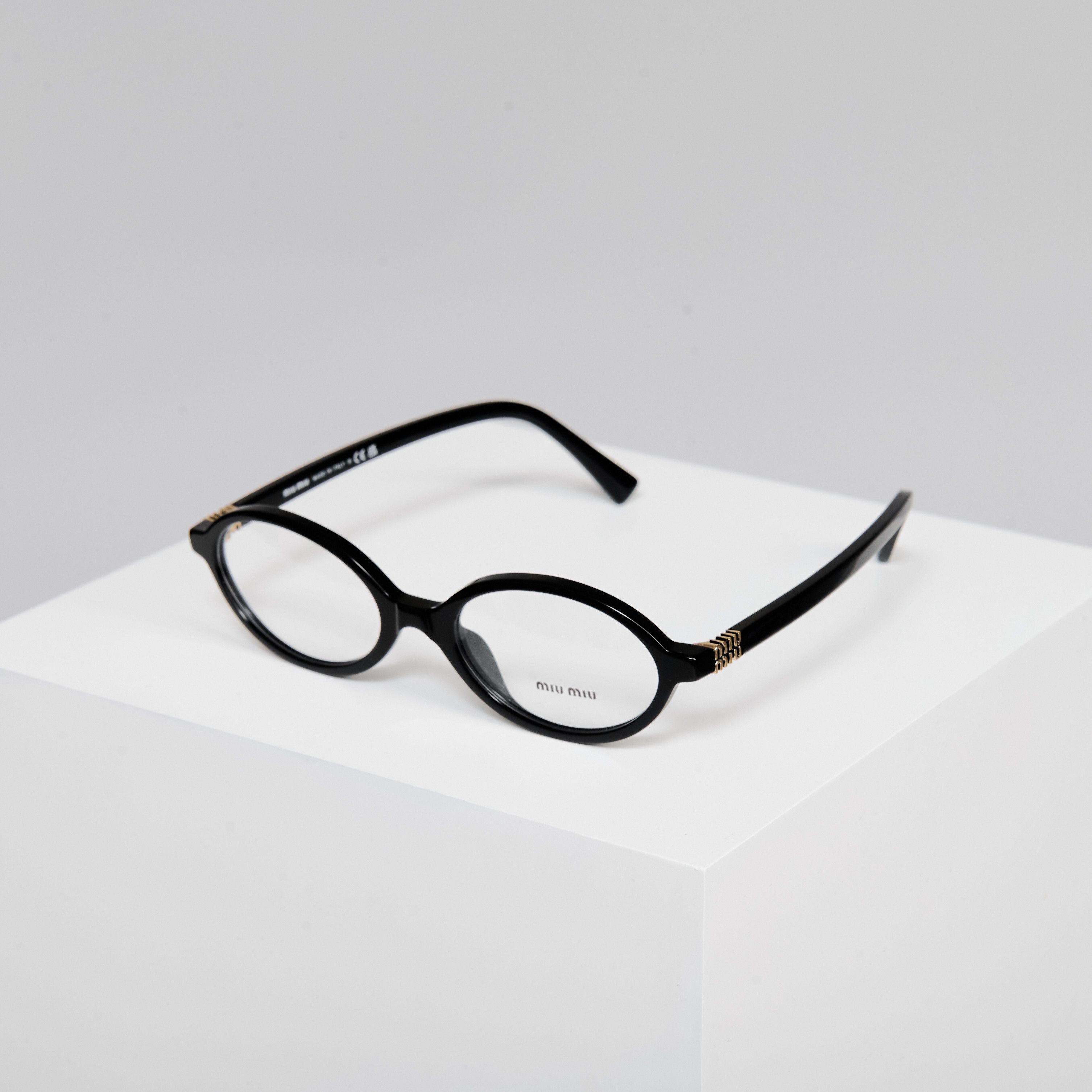 Miu Miu MIU MIU MU 01XV 1AB101 Eyewear BLACK Size ONE SIZE - 1 Thumbnail
