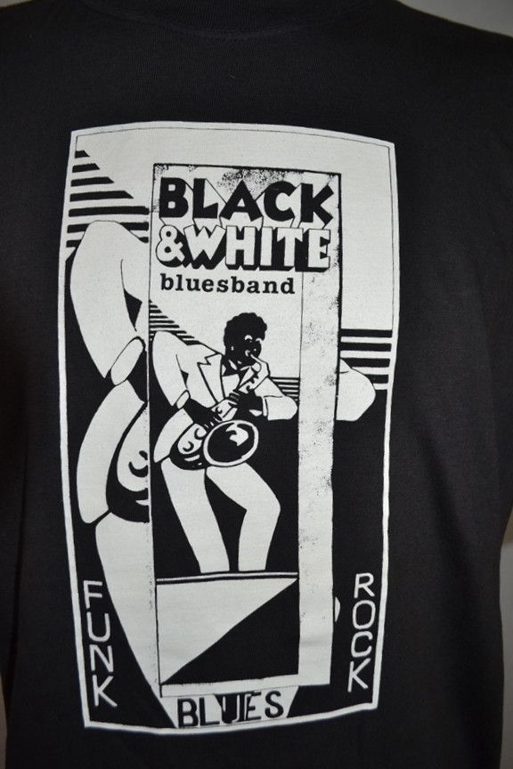 Band Tees × Vintage Vintage Black & White Blues Band tee L Size US L / EU 52-54 / 3 - 5 Thumbnail