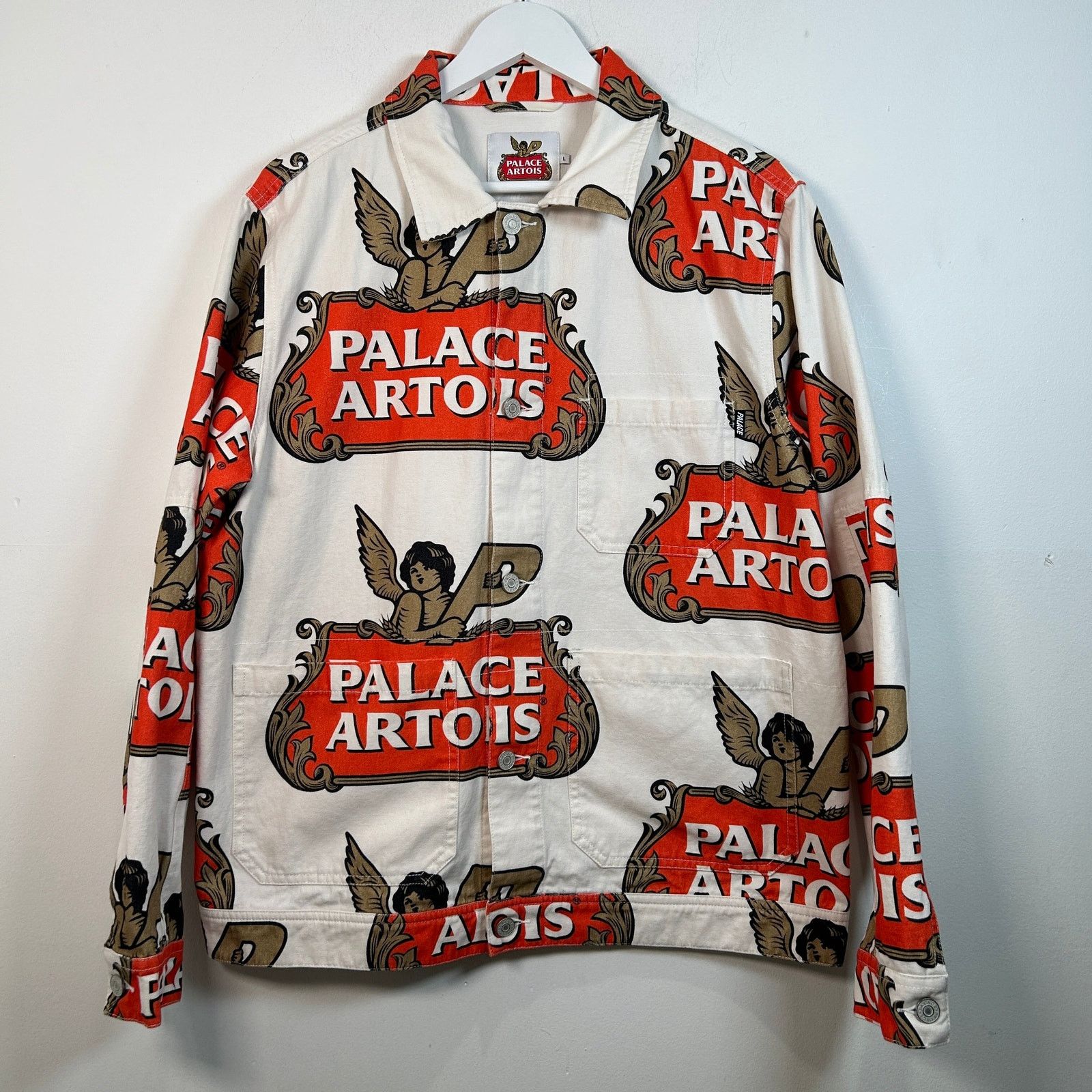 Palace × Stella McCartney Palace x Stella Artois All Over Logo Print Jean Jacket Size US L / EU 52-54 / 3 - 1 Thumbnail