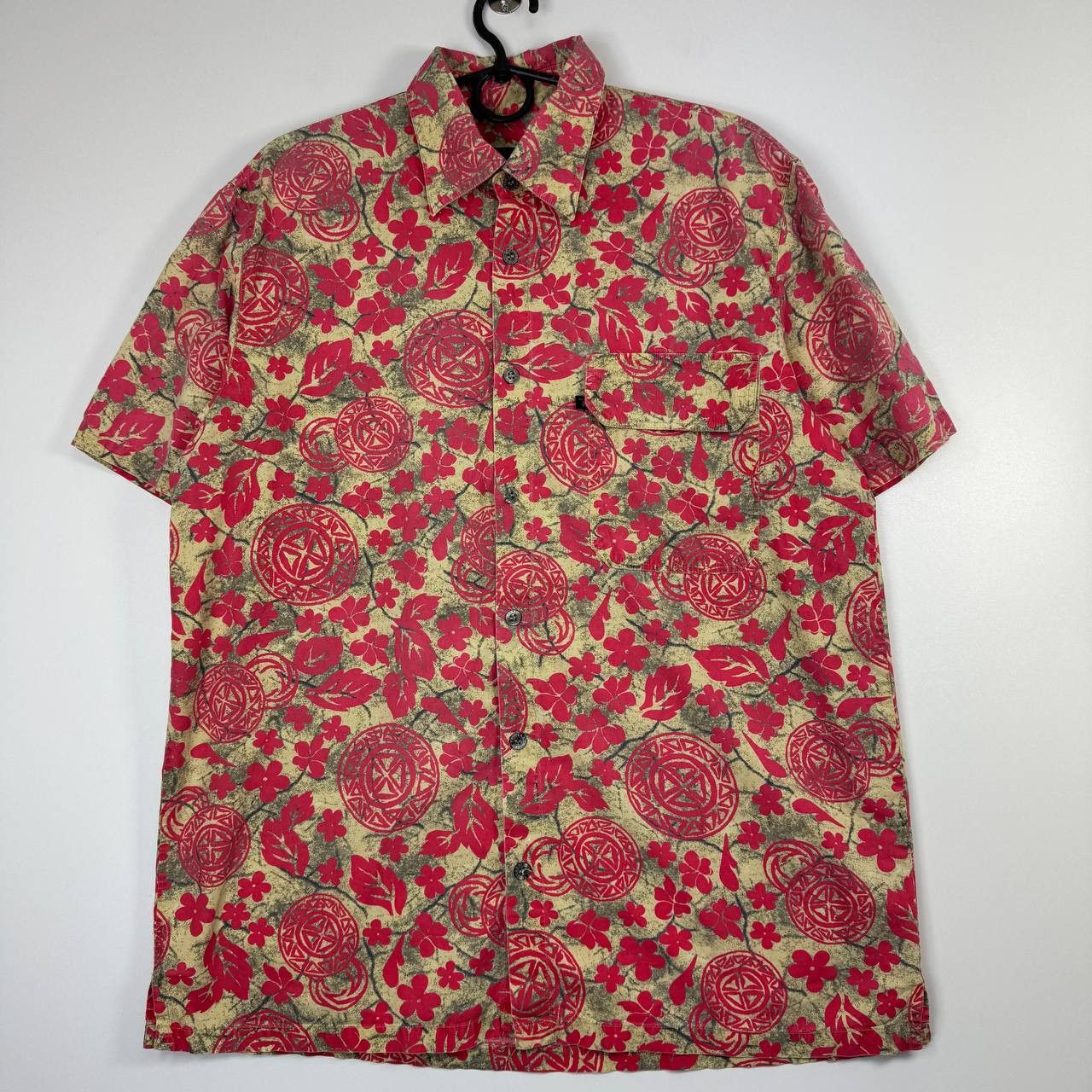 Trussardi Trussardi Jeans Floral Short Sleeve Shirt Mens Size L Size US L / EU 52-54 / 3 - 1 Thumbnail