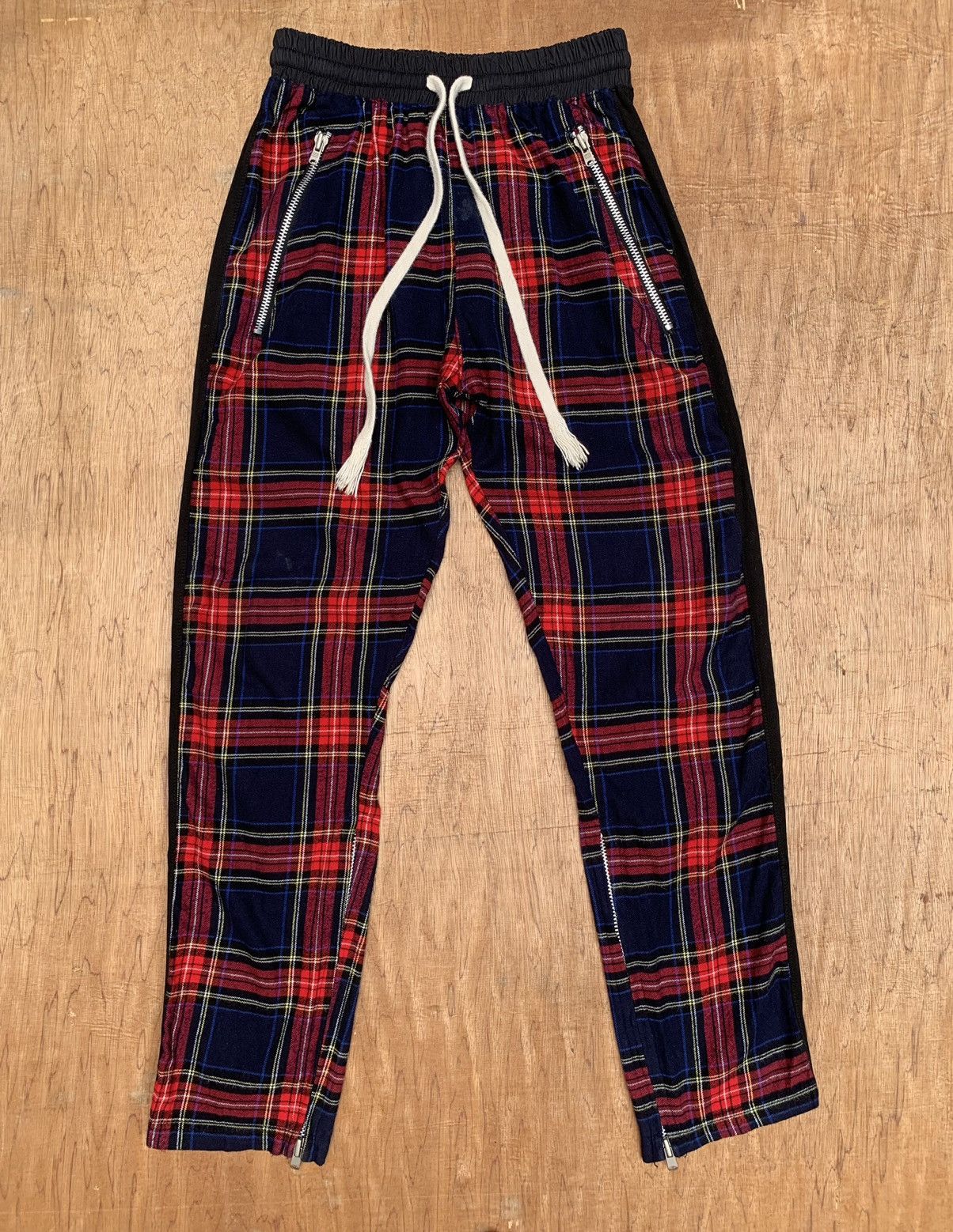 Japanese Brand CRAY TOKYO Red Tartan (riri Zipper) Jogger Pants Size US 32 / EU 48 - 7 Thumbnail