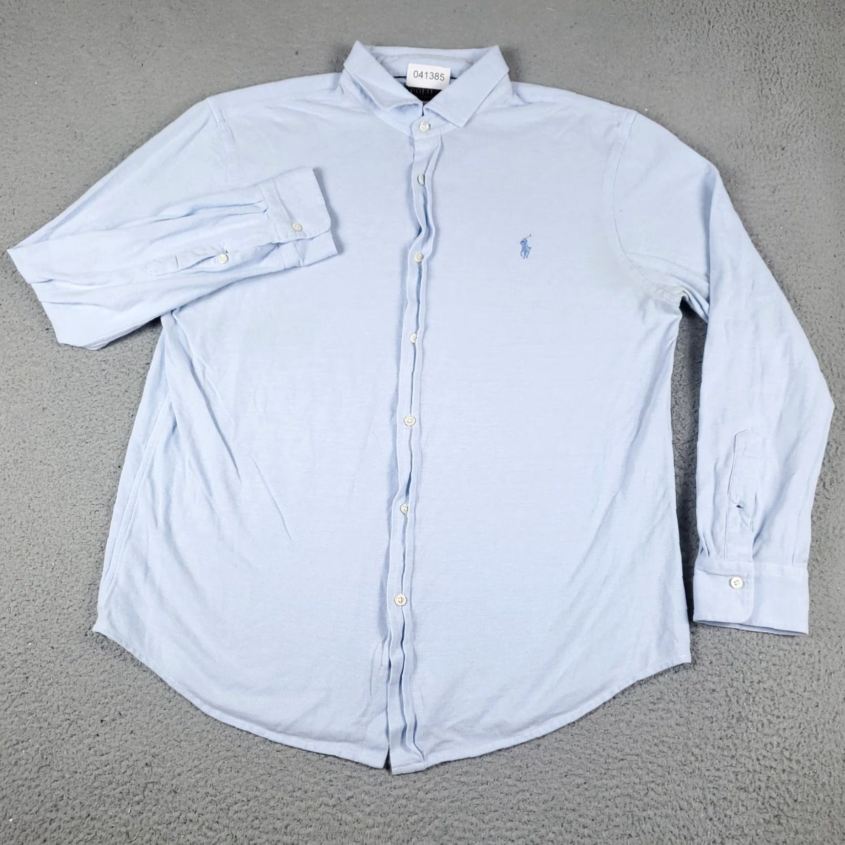 Ralph Lauren Ralph Lauren Shirt Mens XL Blue Pony Button Up Long Sleeve - Cotton Button-Down Collared Regular Fit Adult XL Blue Mens Size US XL / EU 56 / 4 - 3 Thumbnail