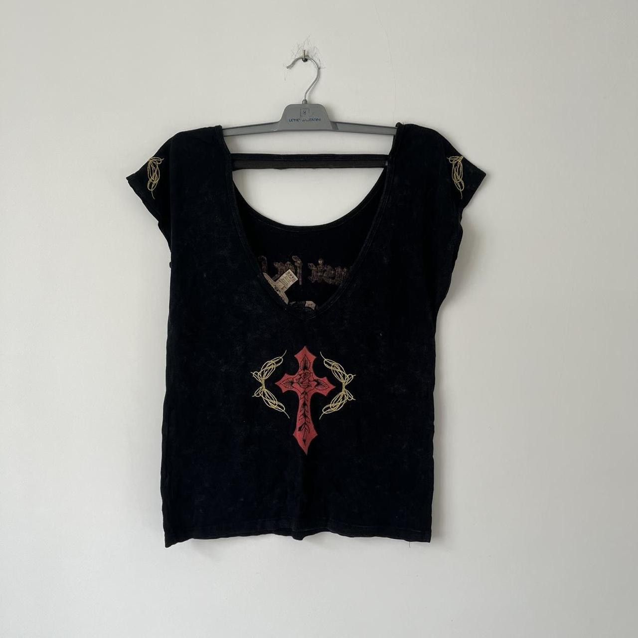 Ed Hardy Ed Hardy Y2K Rhinestone Skull Graphic Baby Tee Size S / US 4 / IT 40 - 5 Thumbnail
