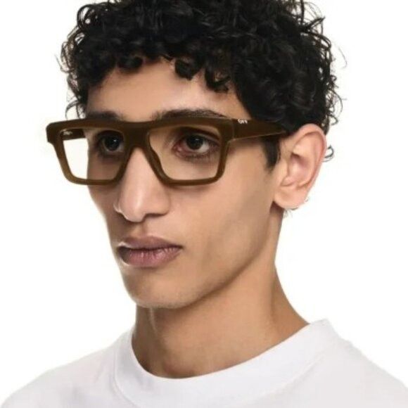 Off-White Off-White OERJ07H STYLE 7H 4500 Eyeglasses Blue Square 55mm Size ONE SIZE - 3 Thumbnail