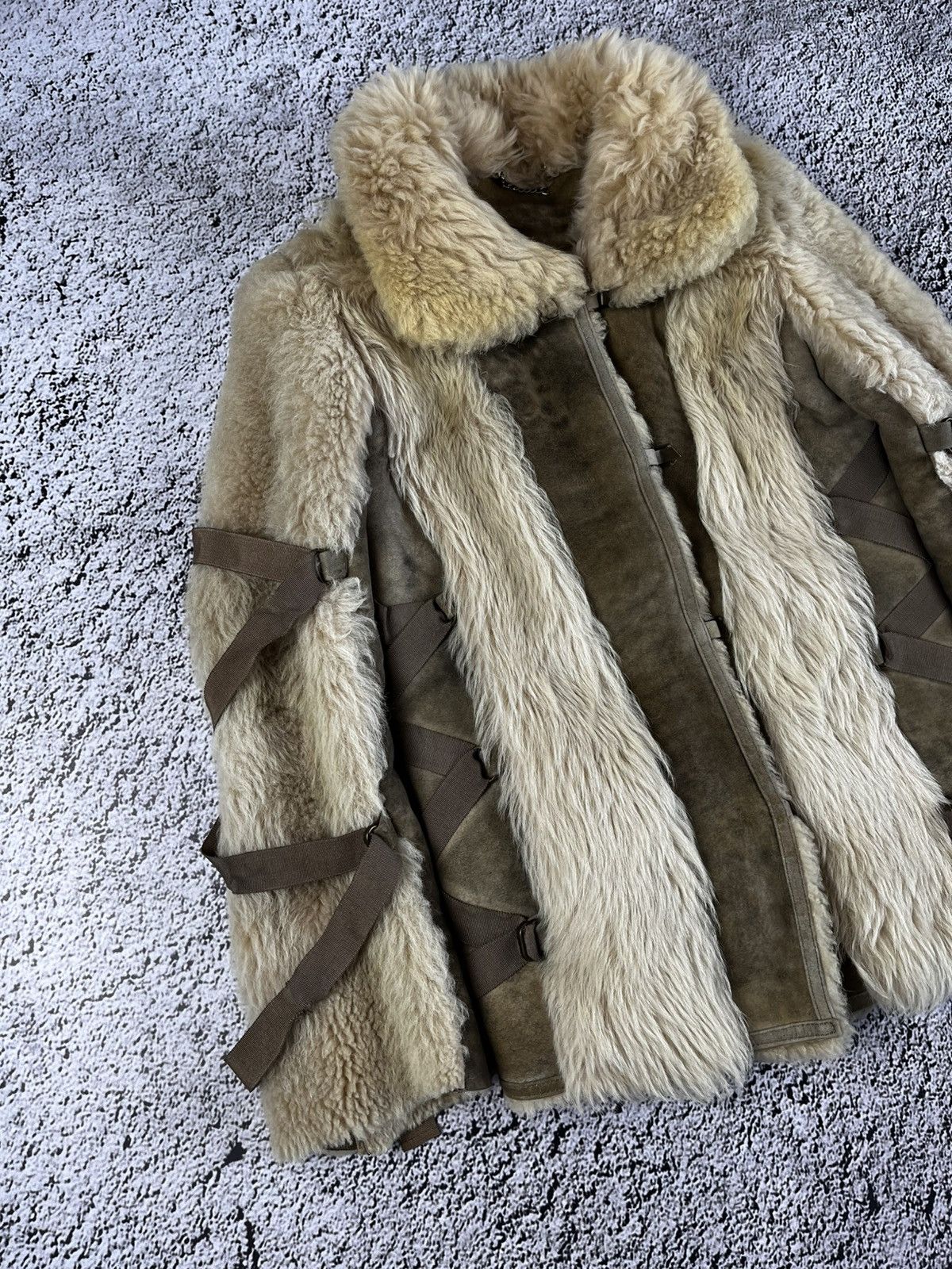 Japanese Brand Vintage Y2K leather fur shearling sheepskins coat jacket 00s Size M / US 6-8 / IT 42-44 - 4 Thumbnail