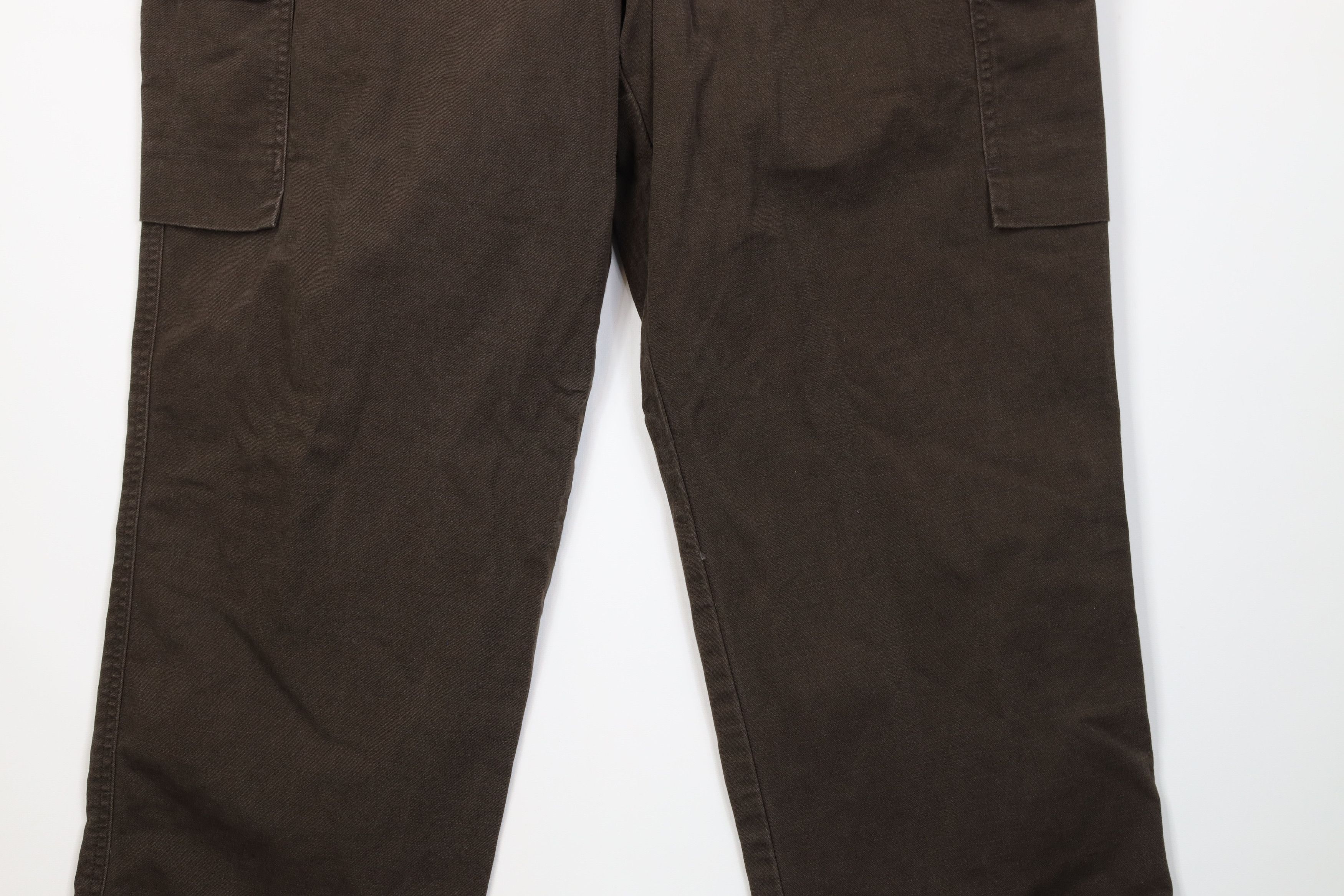 Vintage Vintage 90s Y2K Streetwear Canvas Wide Leg Cargo Pants Brown Size US 40 / EU 56 - 4 Thumbnail