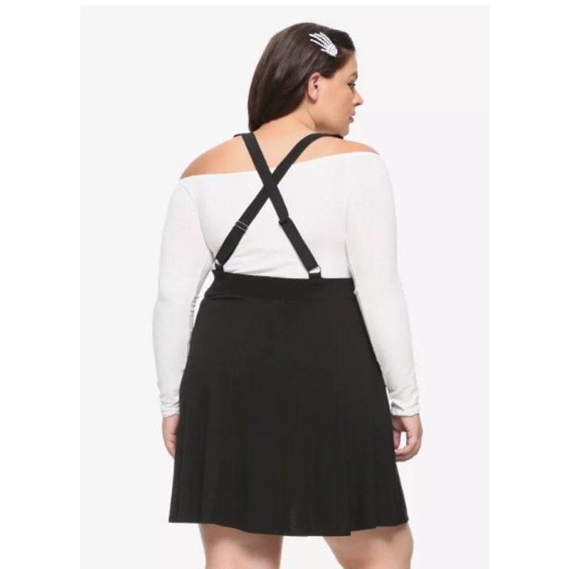 Hot Topic Hot Topic Black Skirt w/ Bones Suspenders - Size Large Size 30" / US 8 / IT 44 - 6 Thumbnail