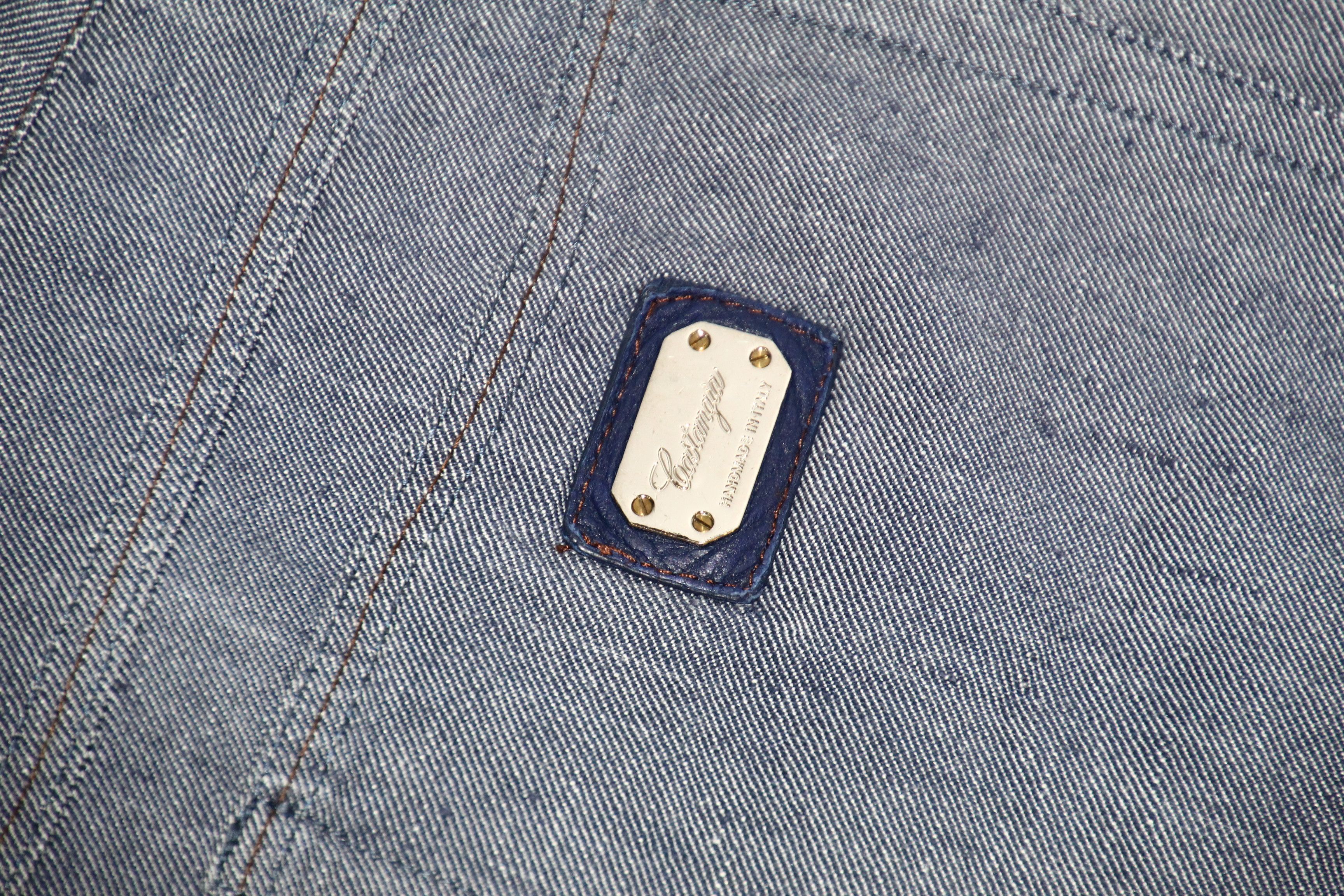 Kiton Castangia Lino Cotton Twill Denim 5-Pocket Straight Pants Size US 38 / EU 54 - 9 Thumbnail