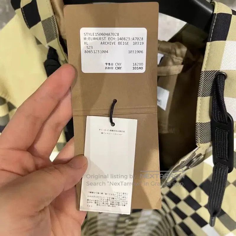 Burberry Burberry Beige Checker Pattern Men's Jacket. Size US XL / EU 56 / 4 - 5 Thumbnail