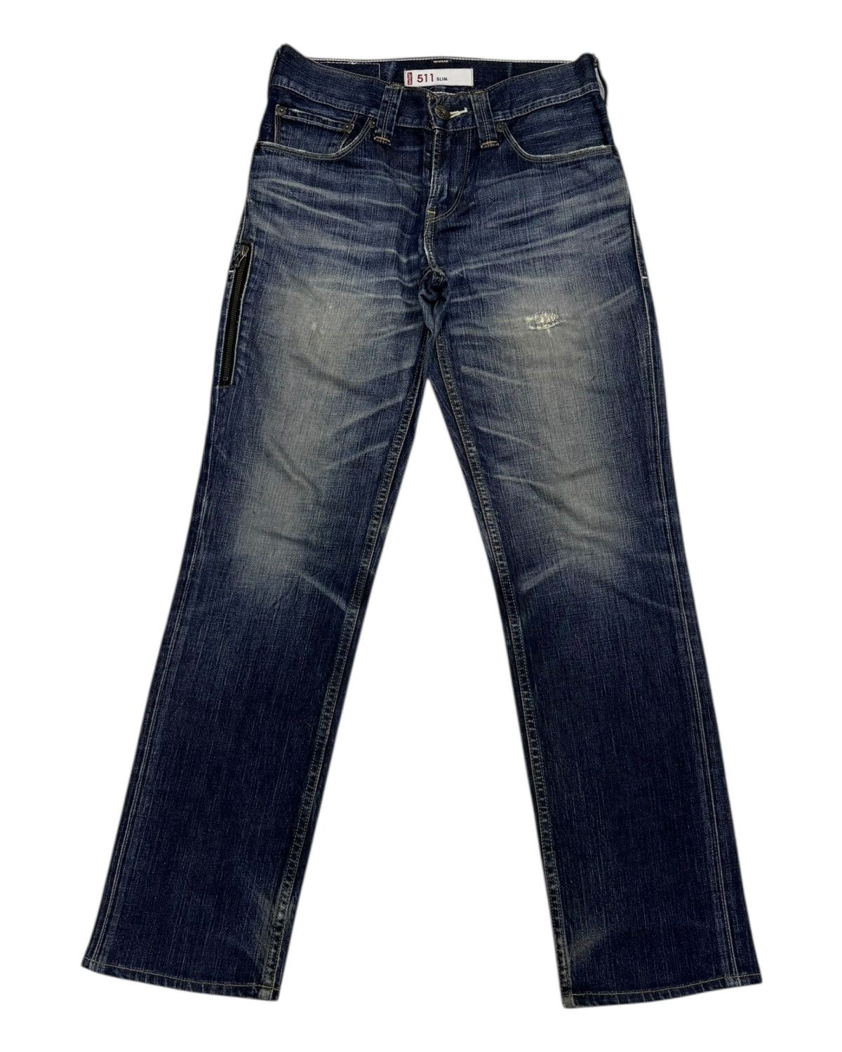 Levi's Levis 511 Slim Zipper Pocket Blue Denim Jeans Size US 30 / EU 46 - 2 Thumbnail