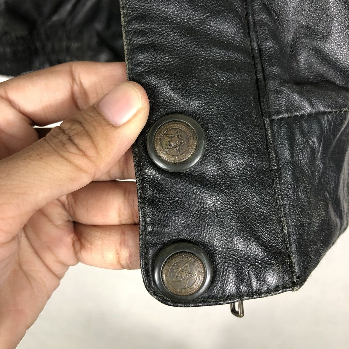 Japanese Brand 🔥VINTAGE LEATHER JACKET BIKER JAPAN BLANKET ISSEY MIYAKE Size US L / EU 52-54 / 3 - 18 Thumbnail