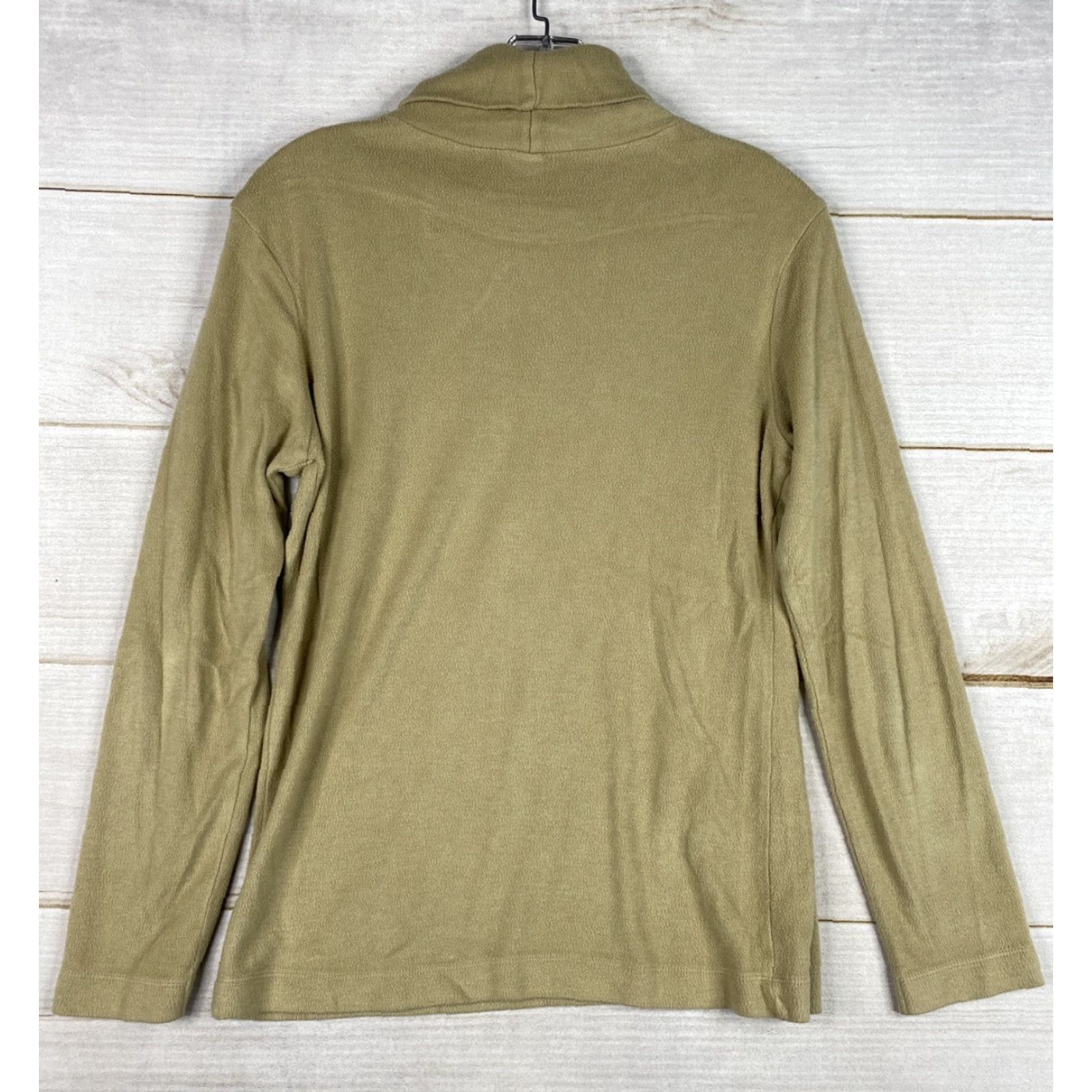 Uniqlo Uniqlo Sweater Womens L Tan Long Sleeve Turtleneck Pullover Fleece Stretch Soft Casual Fall Winter Size L / US 10 / IT 46 - 7 Thumbnail