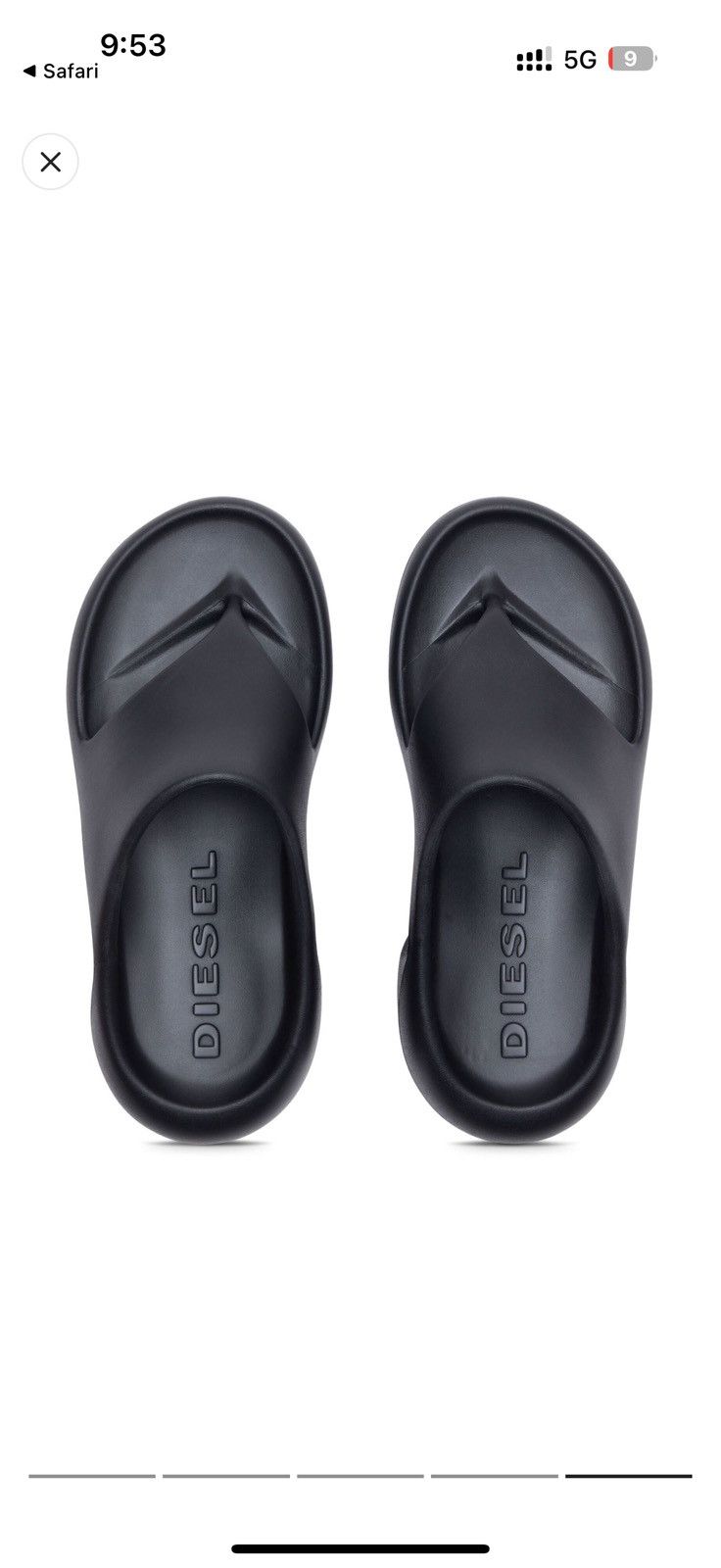 Diesel Sa maui x logo embossed flip flops Size US 9 / EU 42 - 1 Thumbnail