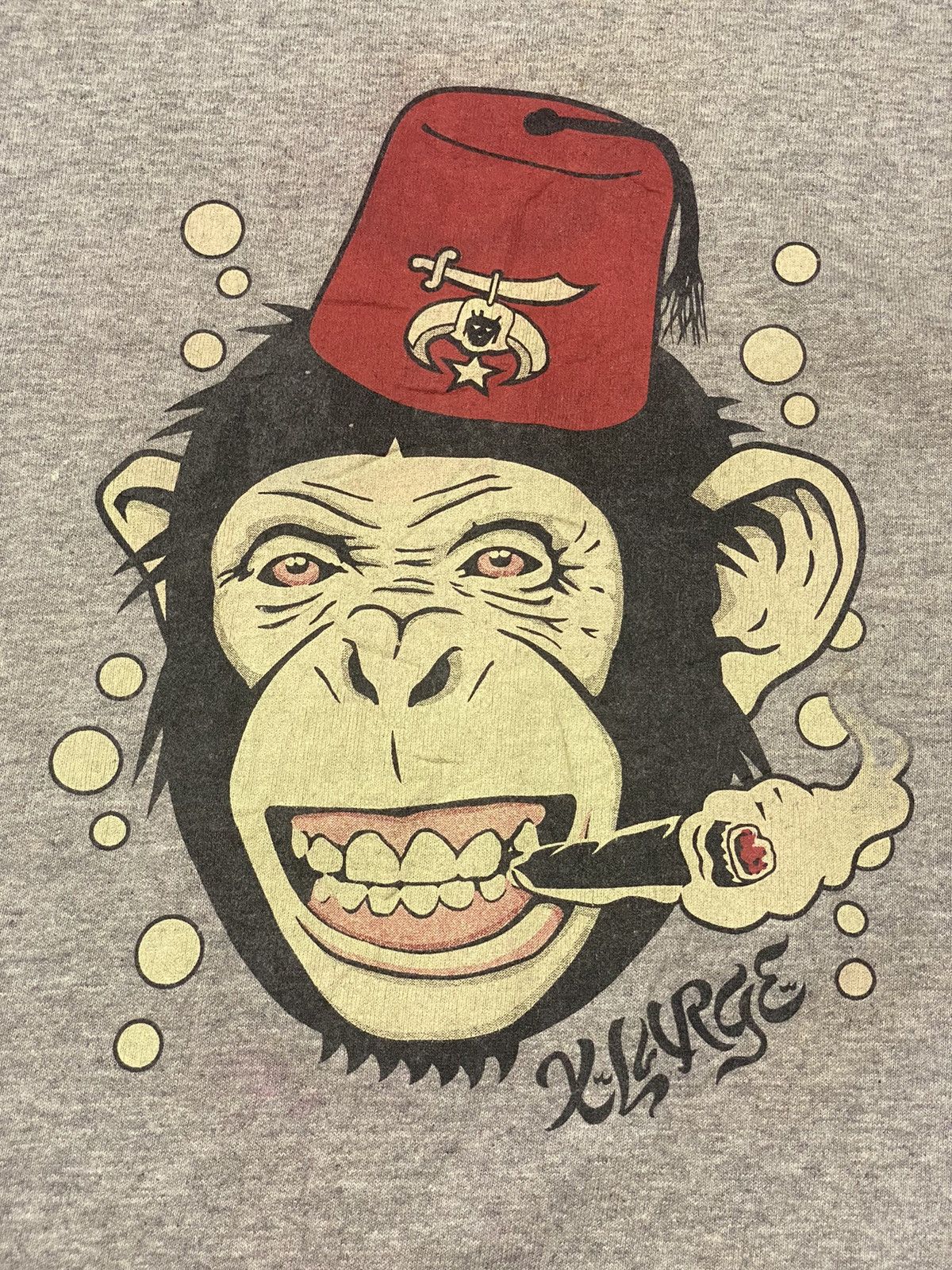 Japanese Brand Xlarge Monkey Big Vintage Smoke Raglan Tee Size US M / EU 48-50 / 2 - 2 Thumbnail