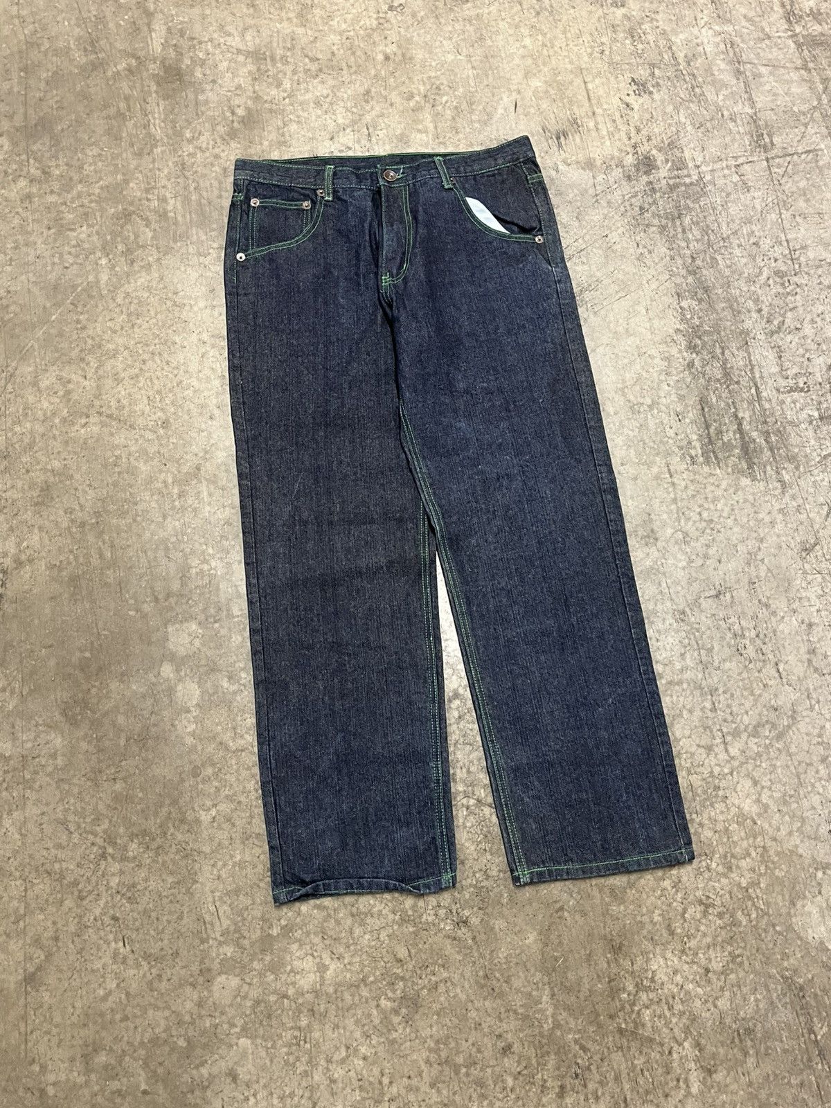 Vintage Y2k Brooklyn express baggy fit denim skater hype rare grunge Size US 36 / EU 52 - 5 Thumbnail