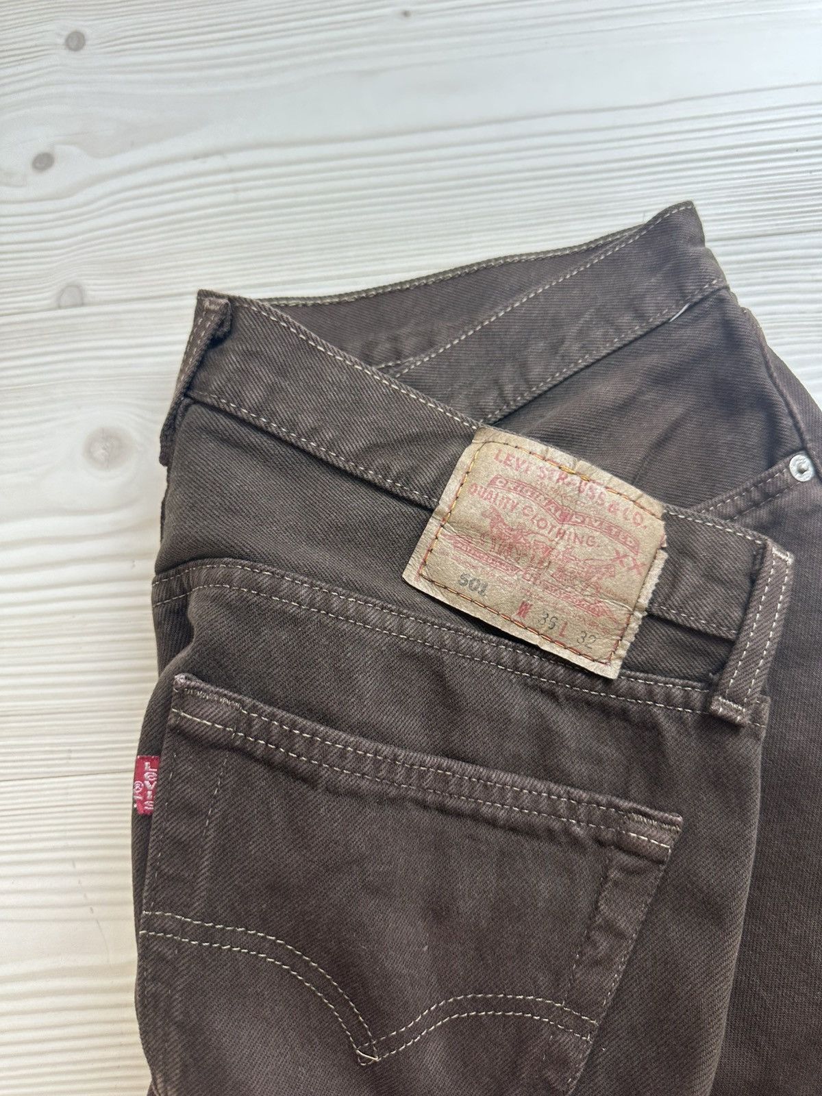 Levi's Vintage Clothing Levi’s vintage 00’ brown jeans RARE 501 36/32 Size US 36 / EU 52 - 4 Thumbnail