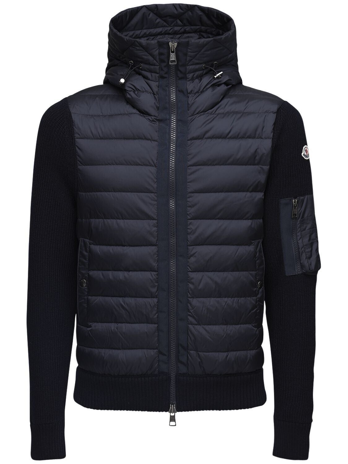 MONCLER Men's Navy Wool Down Cardigan New L