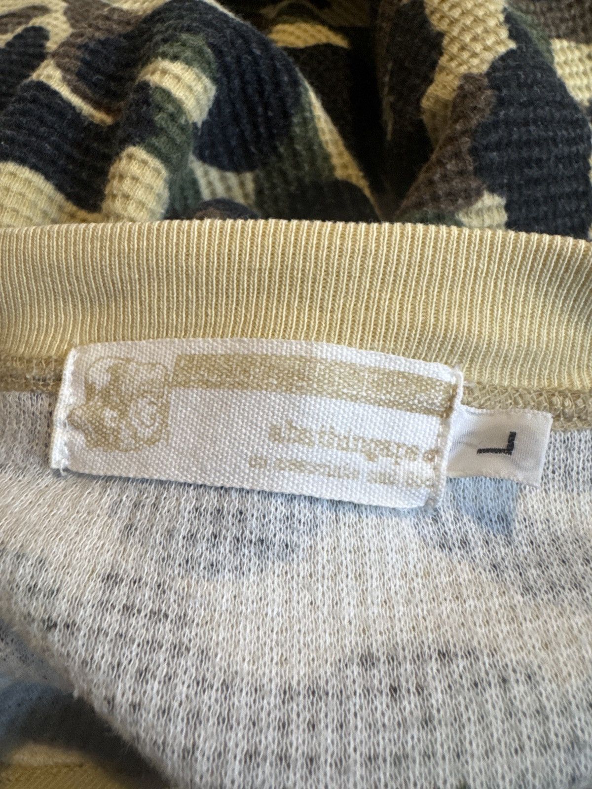 Bape BAPE Camo all-over print waffle-knit thermal tee Size US L / EU 52-54 / 3 - 3 Thumbnail