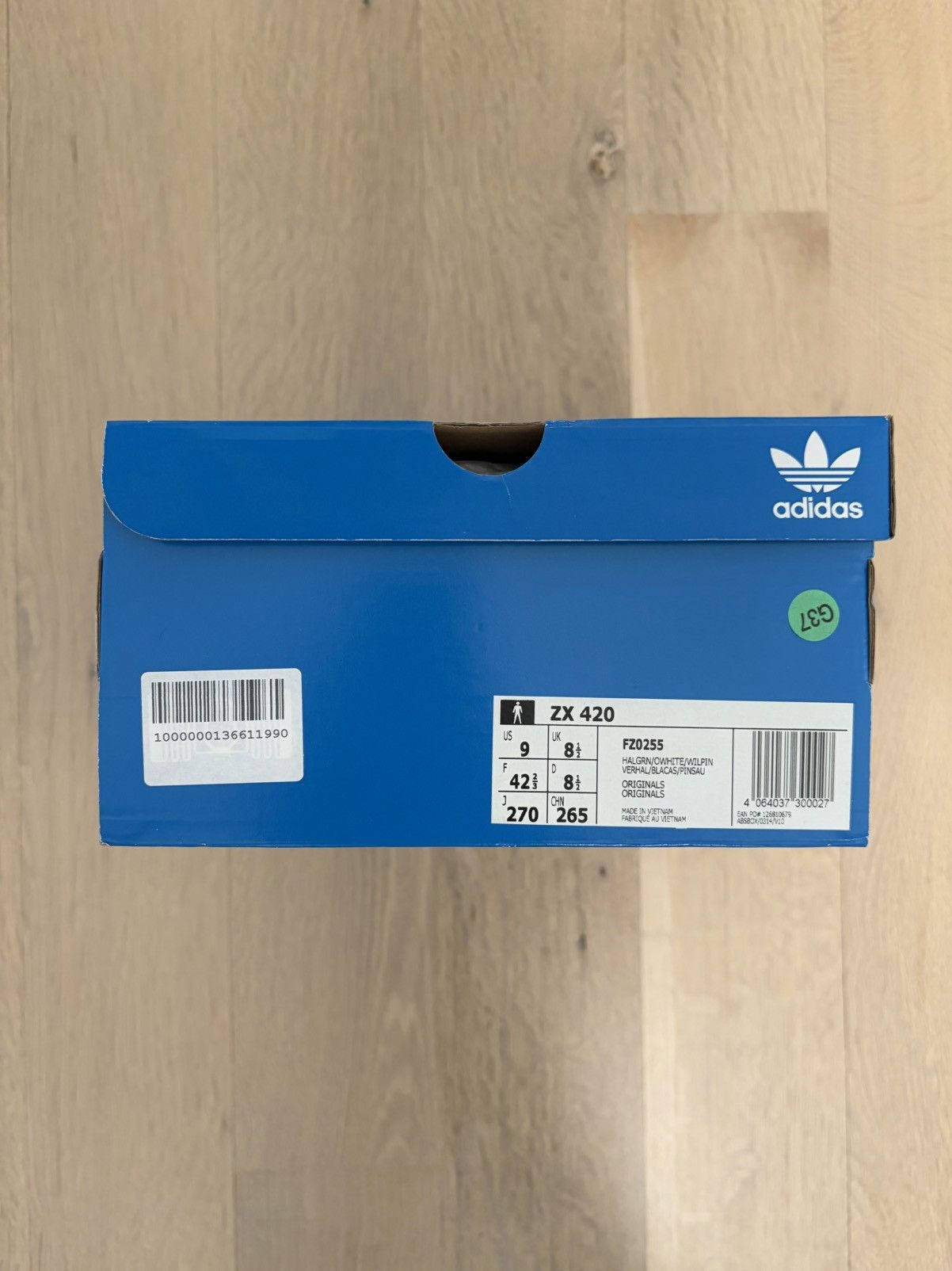 Adidas adidas ZX 420 FZ0255 Skunk Green White Purple Trainers Size US 9 / EU 42 - 9 Thumbnail