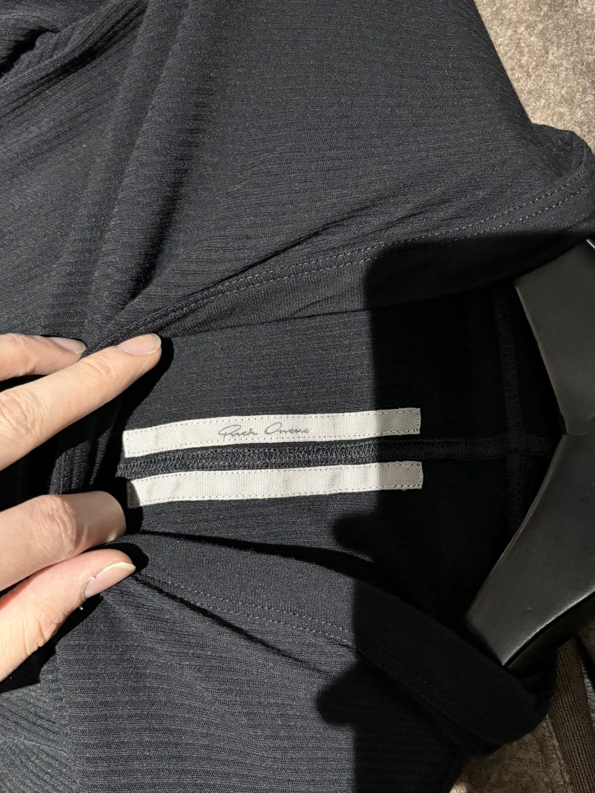 Rick Owens RICK OWENS CROPPED RIB KNIT TEE Size S / US 4 / IT 40 - 5 Thumbnail
