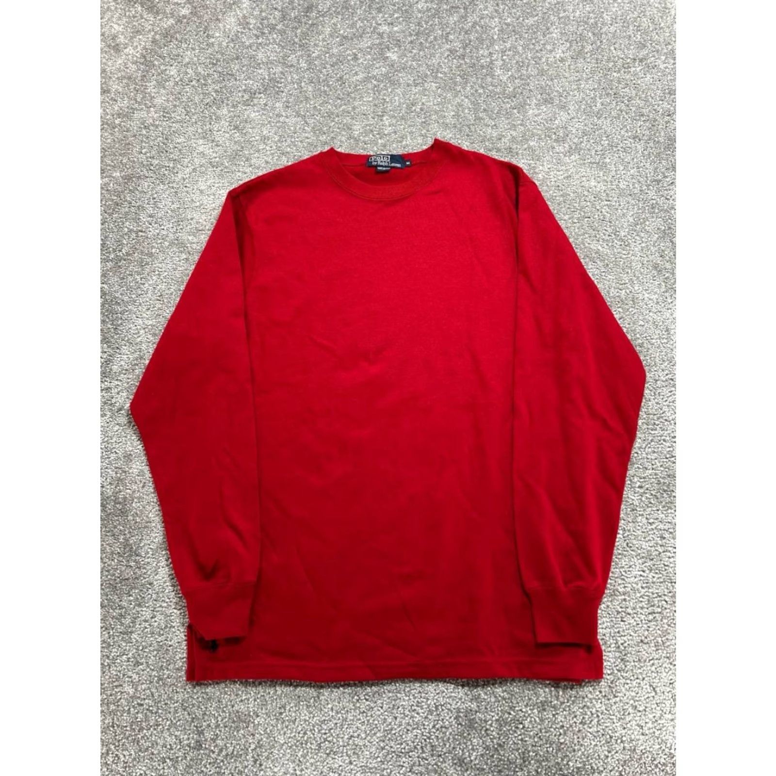 Polo Ralph Lauren Polo Ralph Lauren Shirt Mens Medium Red Cotton Streetwear Side Slit Crew Neck Size US M / EU 48-50 / 2 - 2 Thumbnail