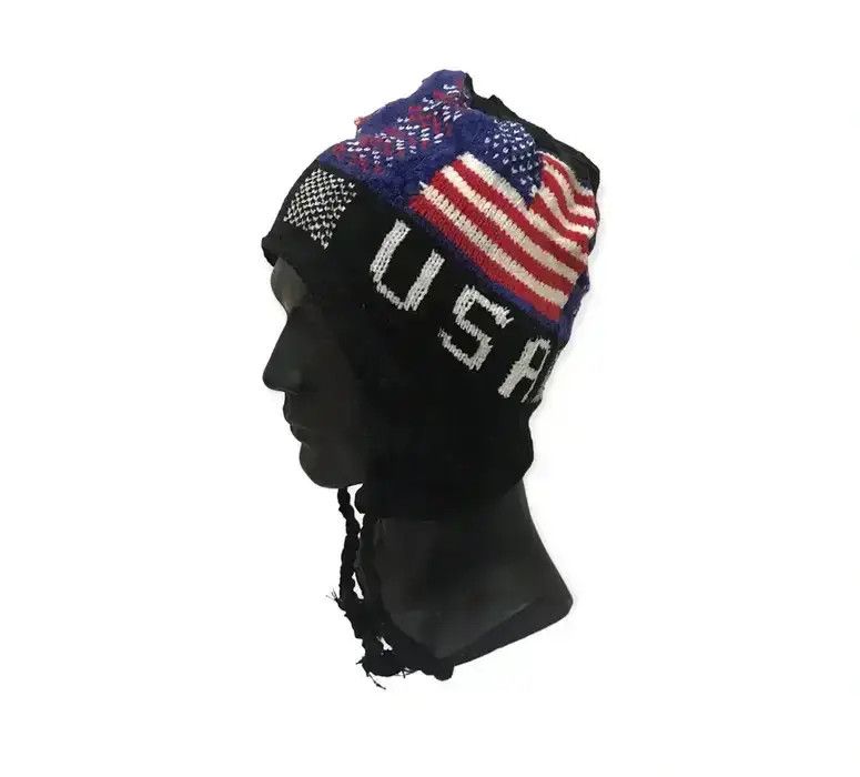 USA Overprint Knit Beanie Hat
