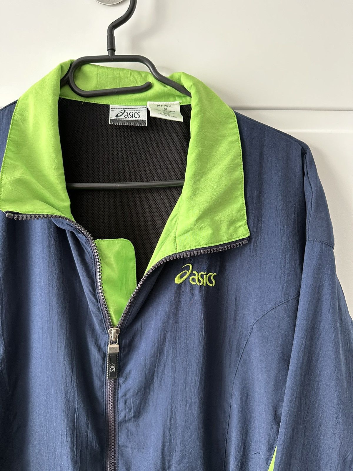 Asics 90’s ASICS vintage windbreaker HTF blue packable Size US M / EU 48-50 / 2 - 2 Thumbnail