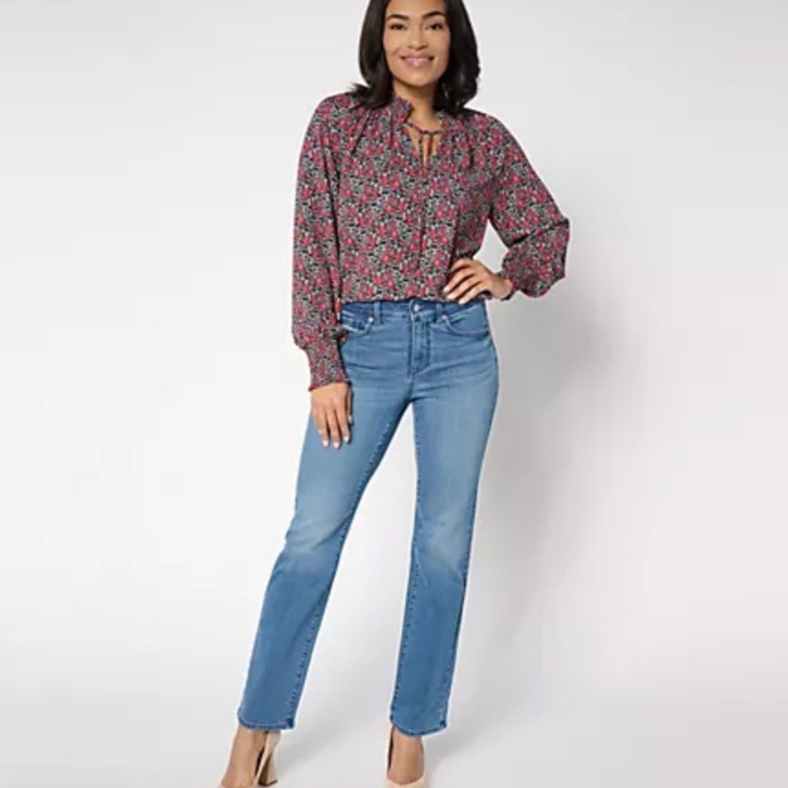 NYDJ NYDJ Marilyn Straight Lift Tuck Jeans - 4 Size 27" / US 4 / IT 40 - 1 Thumbnail