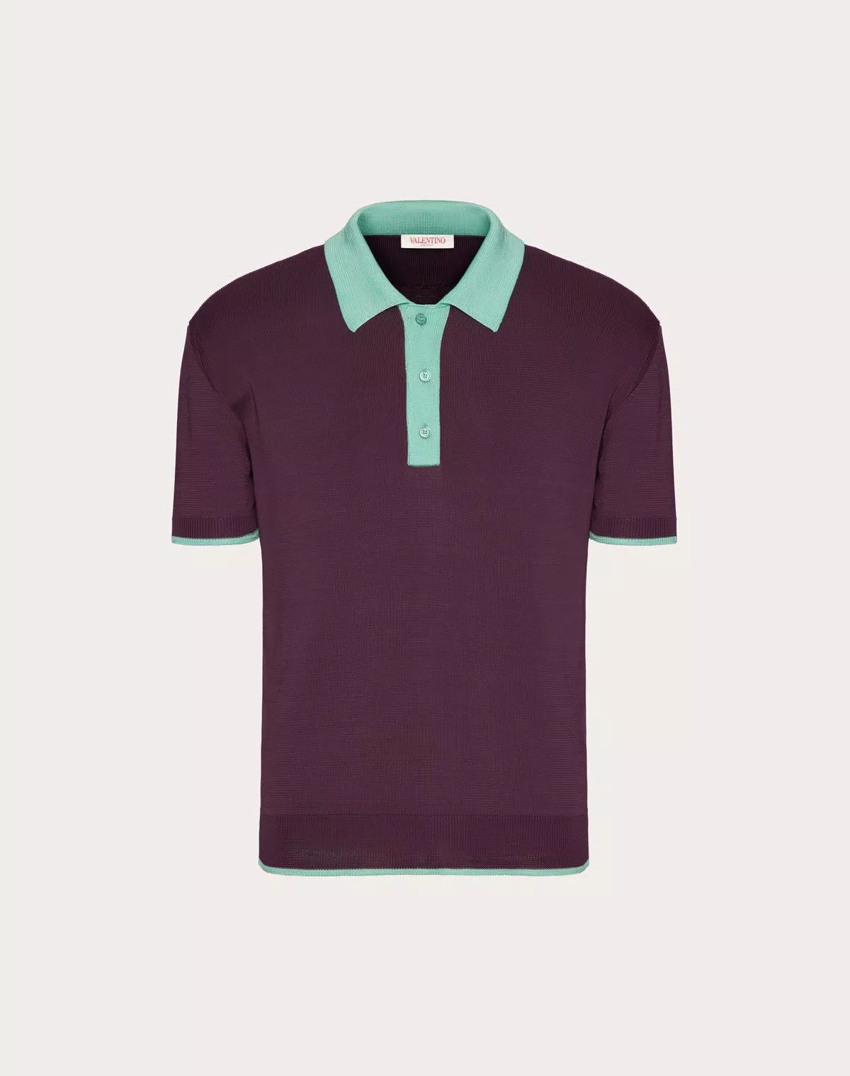 Valentino oc11z0625 Viscose Polo Shirt in Deep Purple Size US XL / EU 56 / 4 - 1 Thumbnail