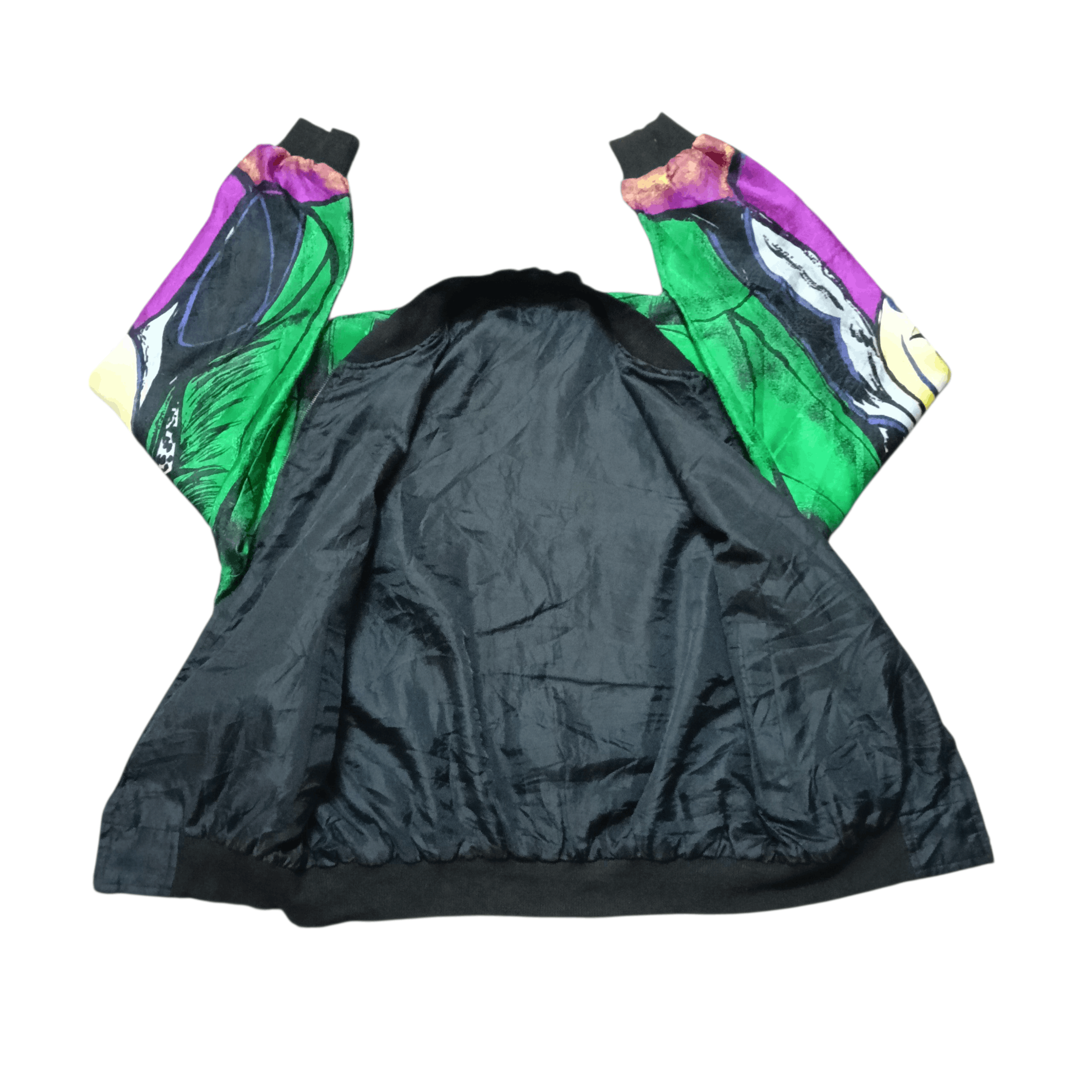 Vintage Vintage 90s Picasso Art Polyester Satin Bomber Jacket. Size US L / EU 52-54 / 3 - 7 Thumbnail