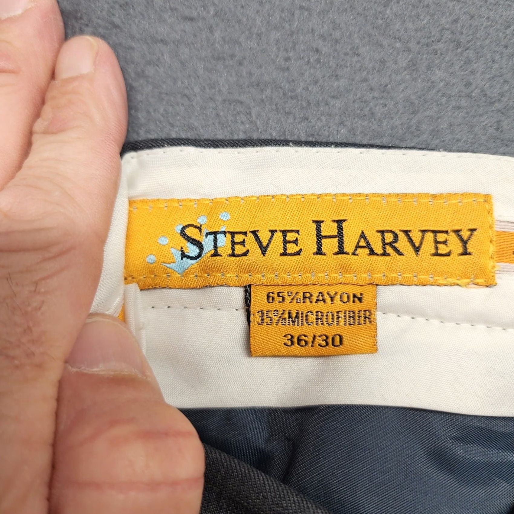 Vintage Steve Harvey Dress Pants Mens 34x28 Grey Pleated Front Tagged 36x30 Size US 34 / EU 50 - 3 Thumbnail
