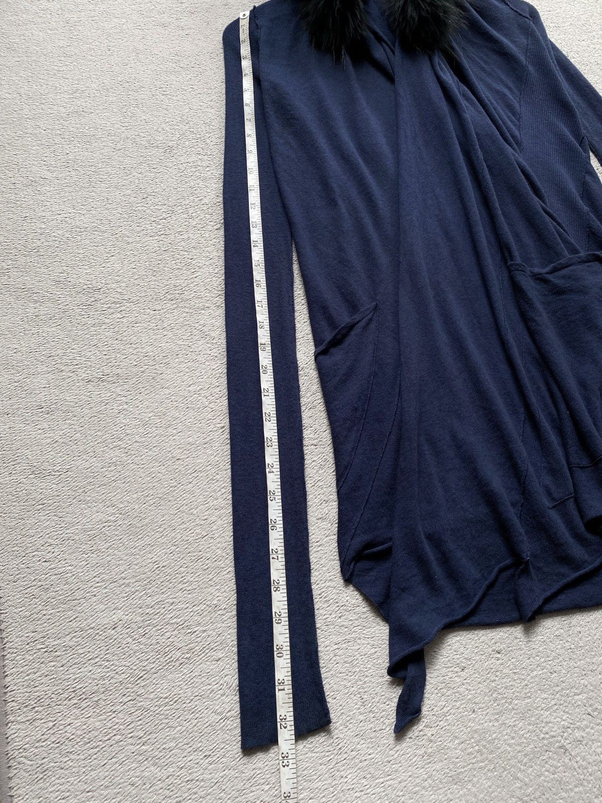 If Six Was Nine Asymmetric Fur Long Cardigan Lgb Yohji Style Size US M / EU 48-50 / 2 - 10 Thumbnail