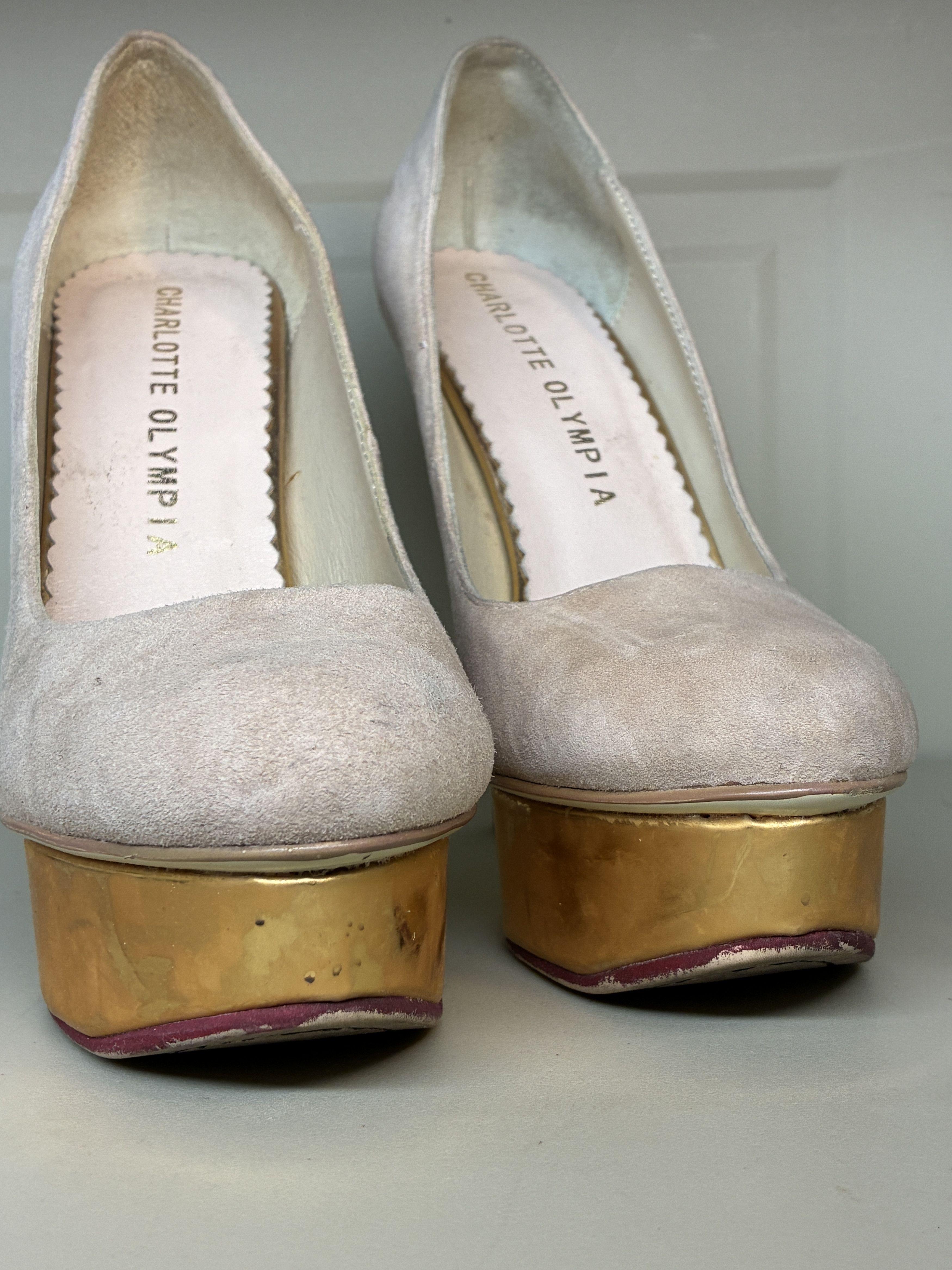 Charlotte Olympia Charlotte Olympia DOLLY Platform Pumps Heels Suede Shoes 38 Size US 7.5 / IT 37.5 - 2 Thumbnail