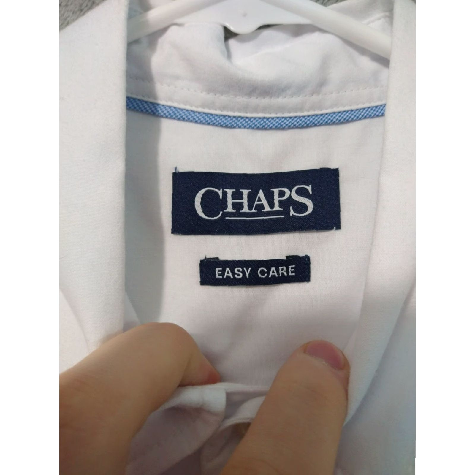 Chaps Chaps Shirt Mens Medium White Striped Short Sleeve Button Down Easy Care Size US M / EU 48-50 / 2 - 6 Thumbnail