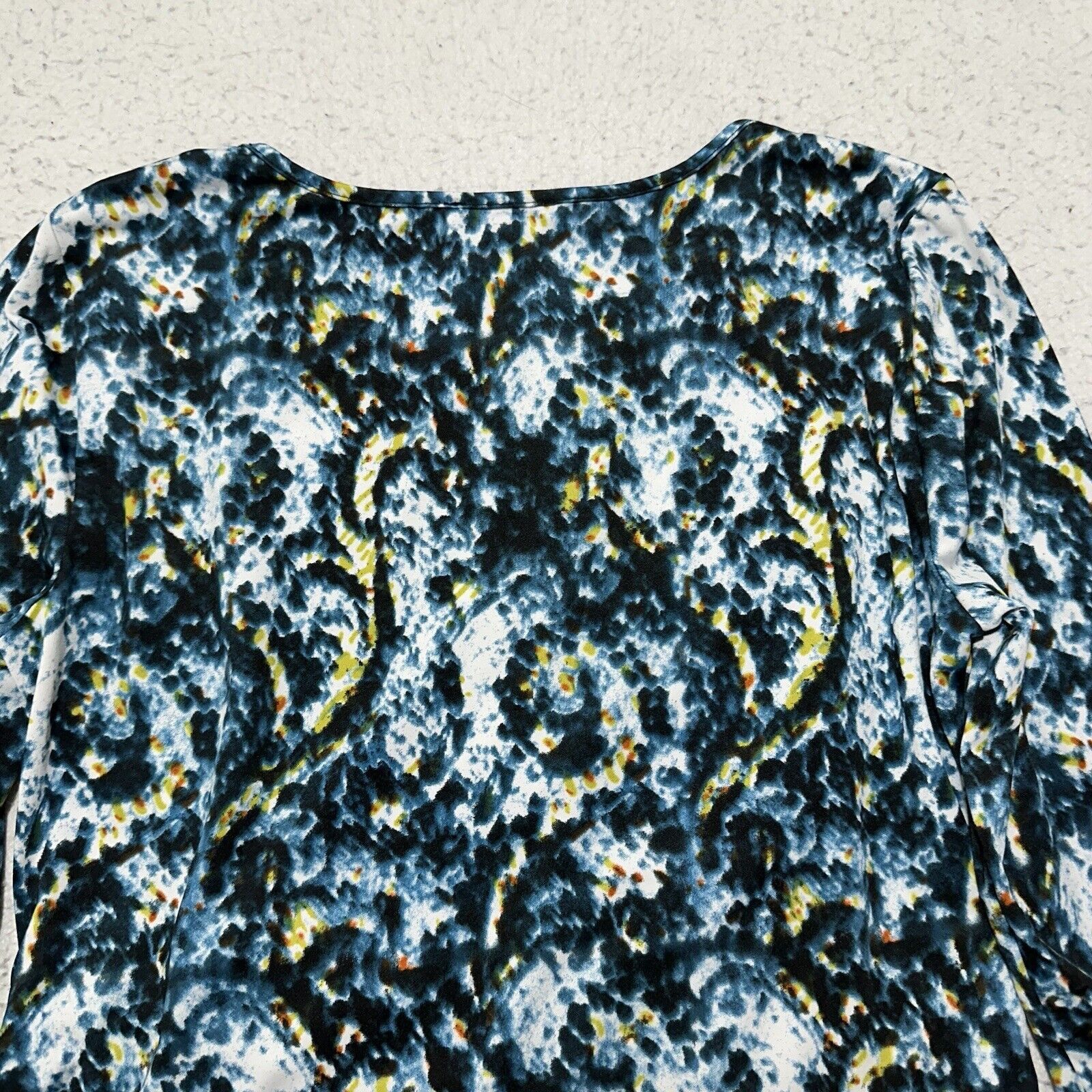 Other Notations Medium Blouse Blue Teal White Pullover Wrap Top Size M / US 6-8 / IT 42-44 - 11 Thumbnail