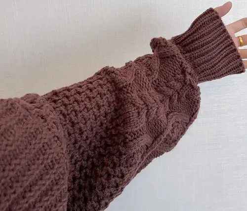 VIBE Retro distressed damage cable knit grunge sweater knitwear Size US XL / EU 56 / 4 - 8 Thumbnail