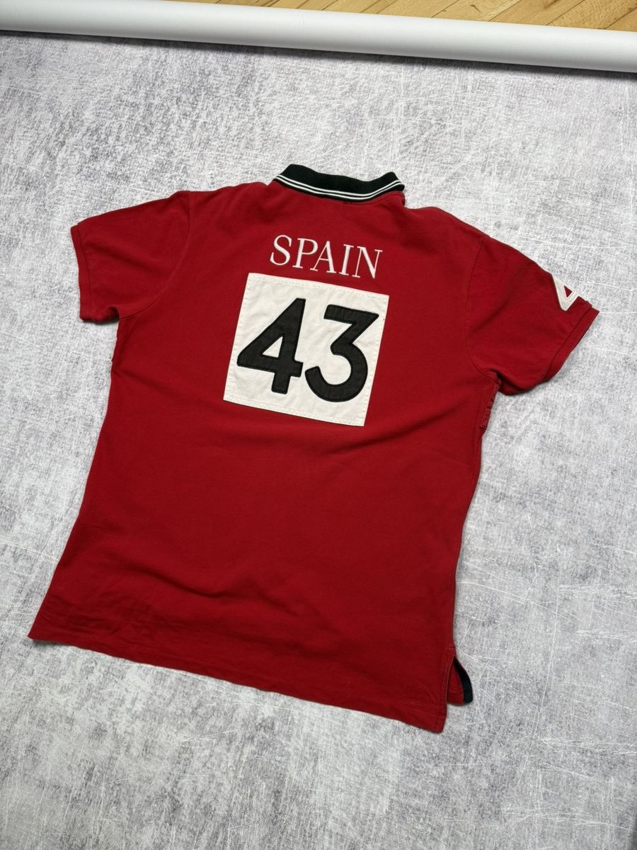 Polo Ralph Lauren Vintage Polo Ralph Lauren Red Spain Espana Polo Shirt Size US XL / EU 56 / 4 - 8 Thumbnail