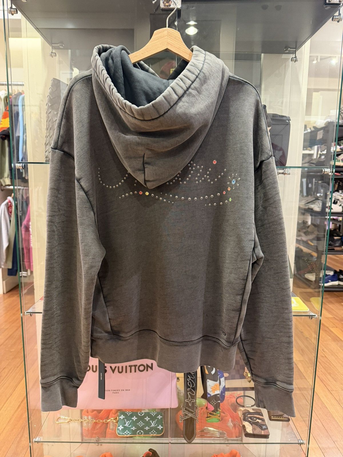 Amiri Amiri Rhinestone Hoodie - Washed Black Size US S / EU 44-46 / 1 - 2 Thumbnail