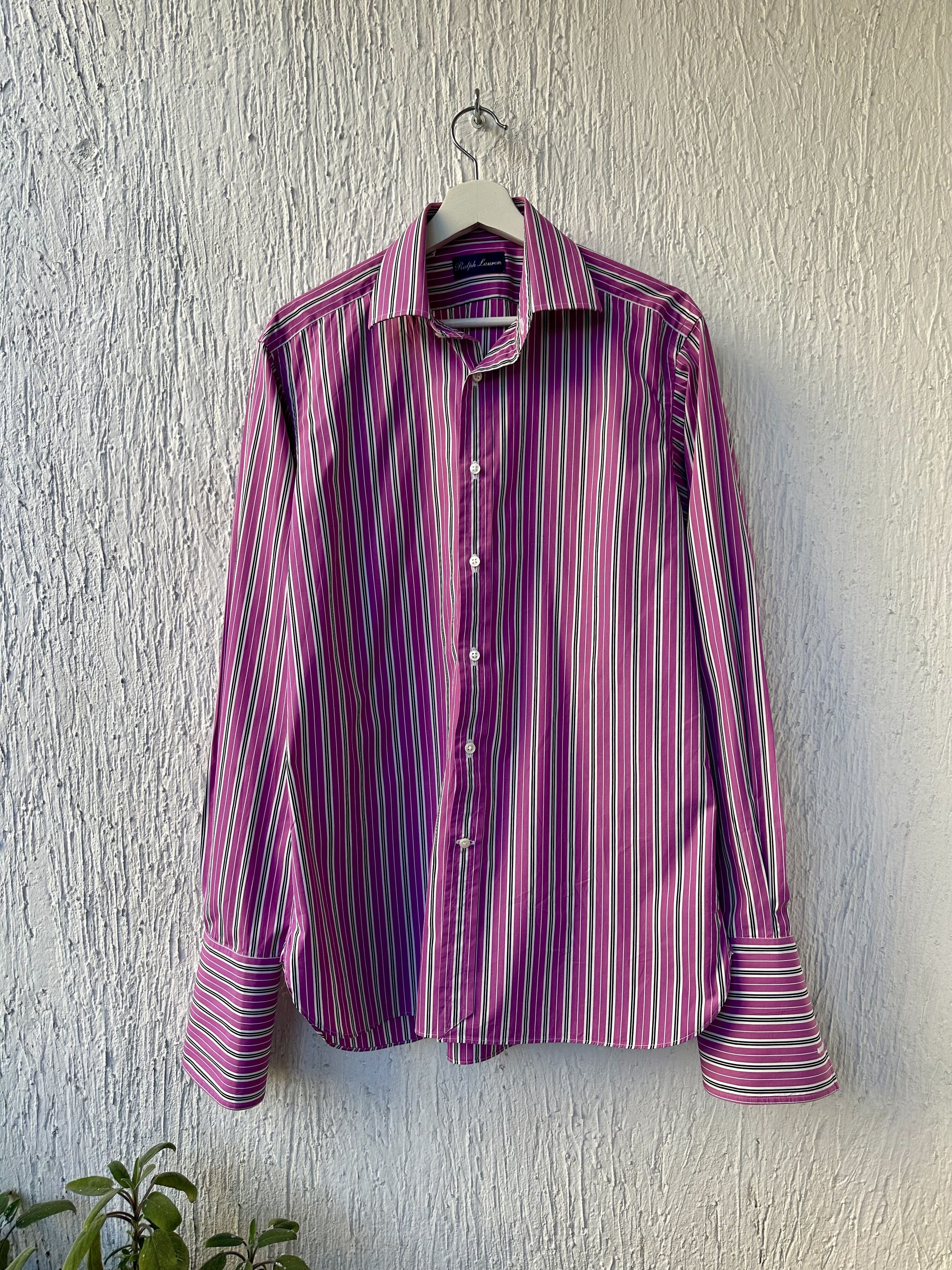 Ralph Lauren Purple Label striped cotton shirt Size US L / EU 52-54 / 3 - 1 Thumbnail