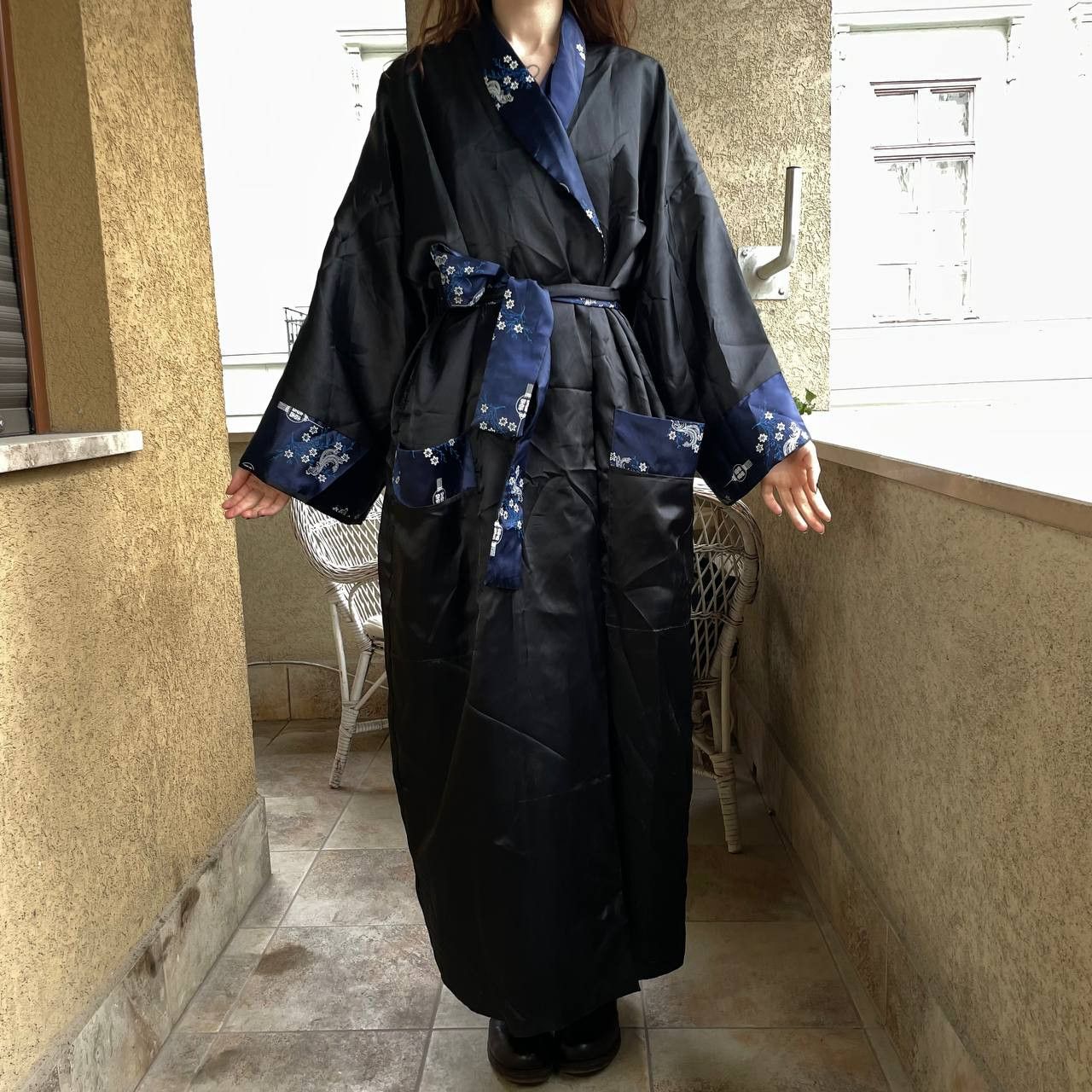 Other Vintage Reversible Satin Robe Dragon Kimono Japanese style Size ONE SIZE - 1 Thumbnail