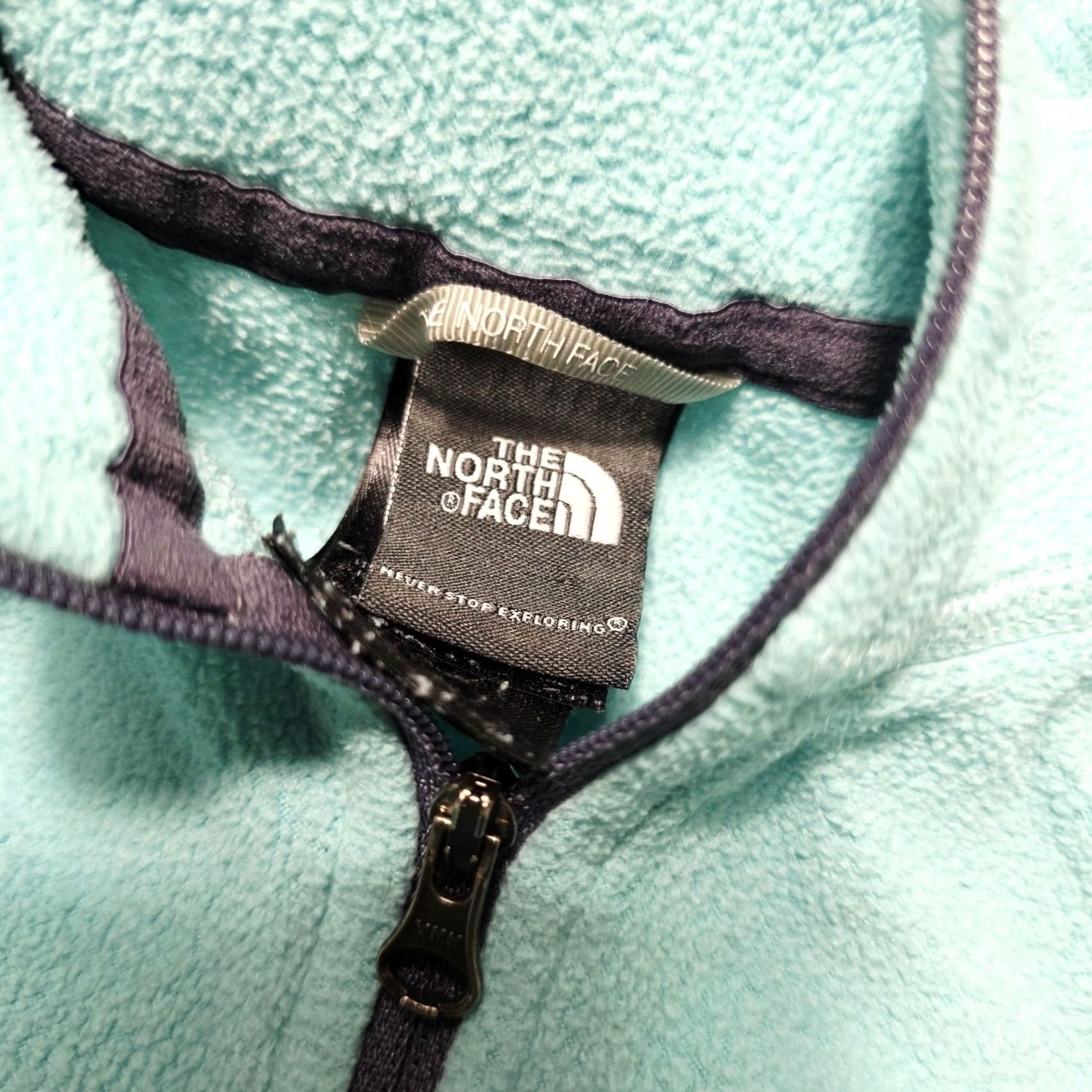 The North Face VINTAGE? (No) -- North Face Pullover Women S Teal Blue Fleece Quarter Zip Sweater Shirt Men? Size S / US 4 / IT 40 - 4 Thumbnail