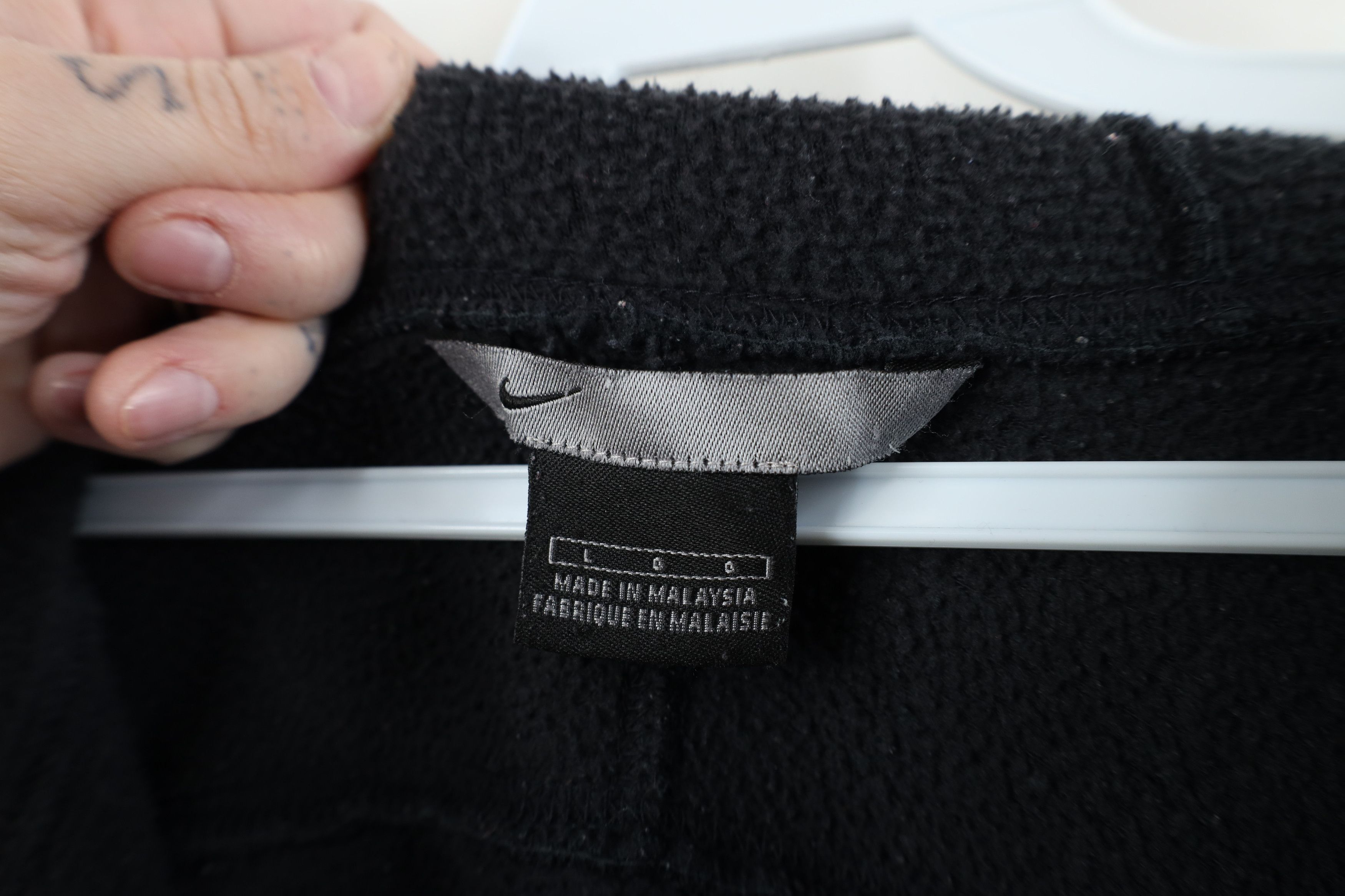 Nike Vintage Nike Mini Swoosh Half Zip Fleece Hooded Jacket Black Size US L / EU 52-54 / 3 - 9 Thumbnail